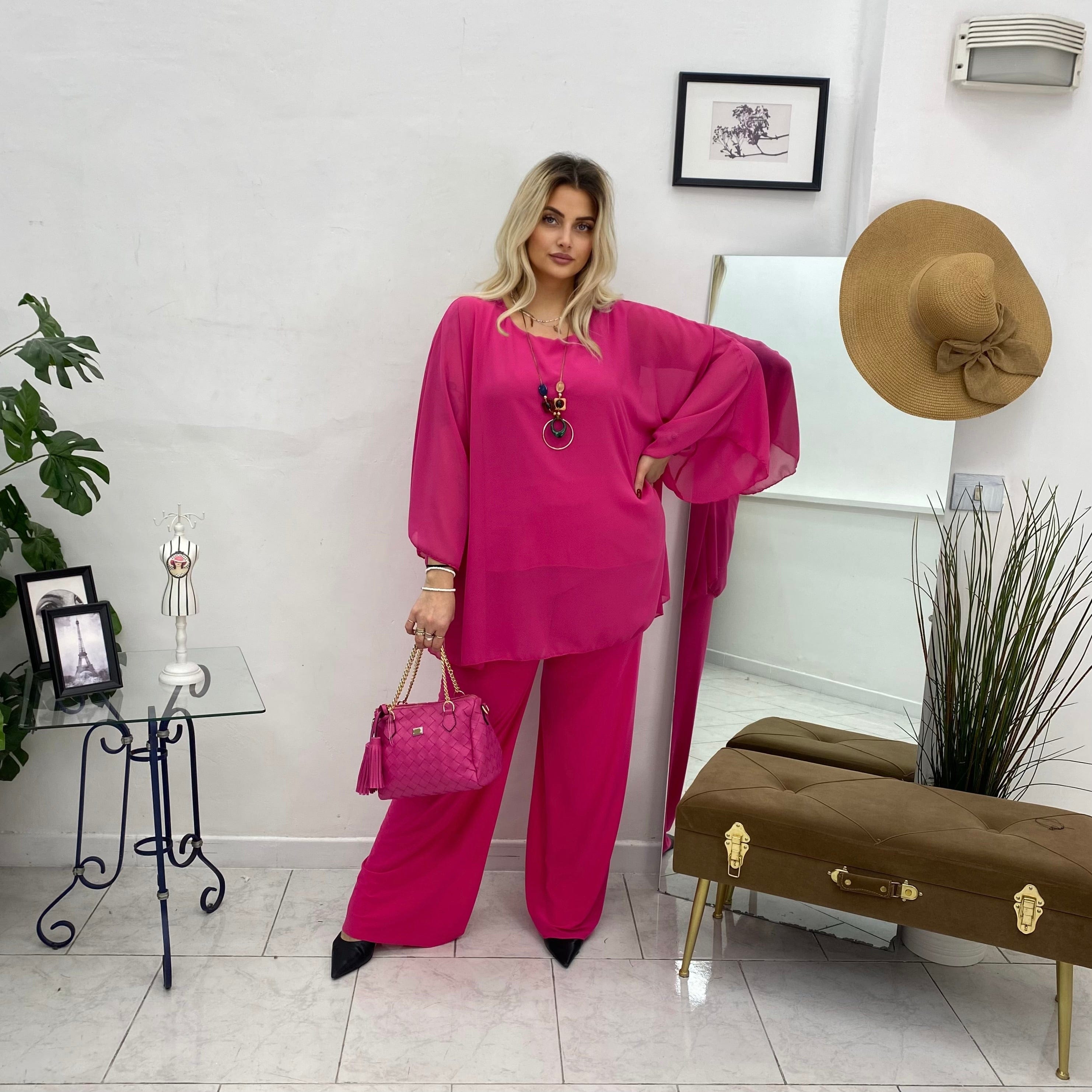 Pantalone a palazzo in viscosa