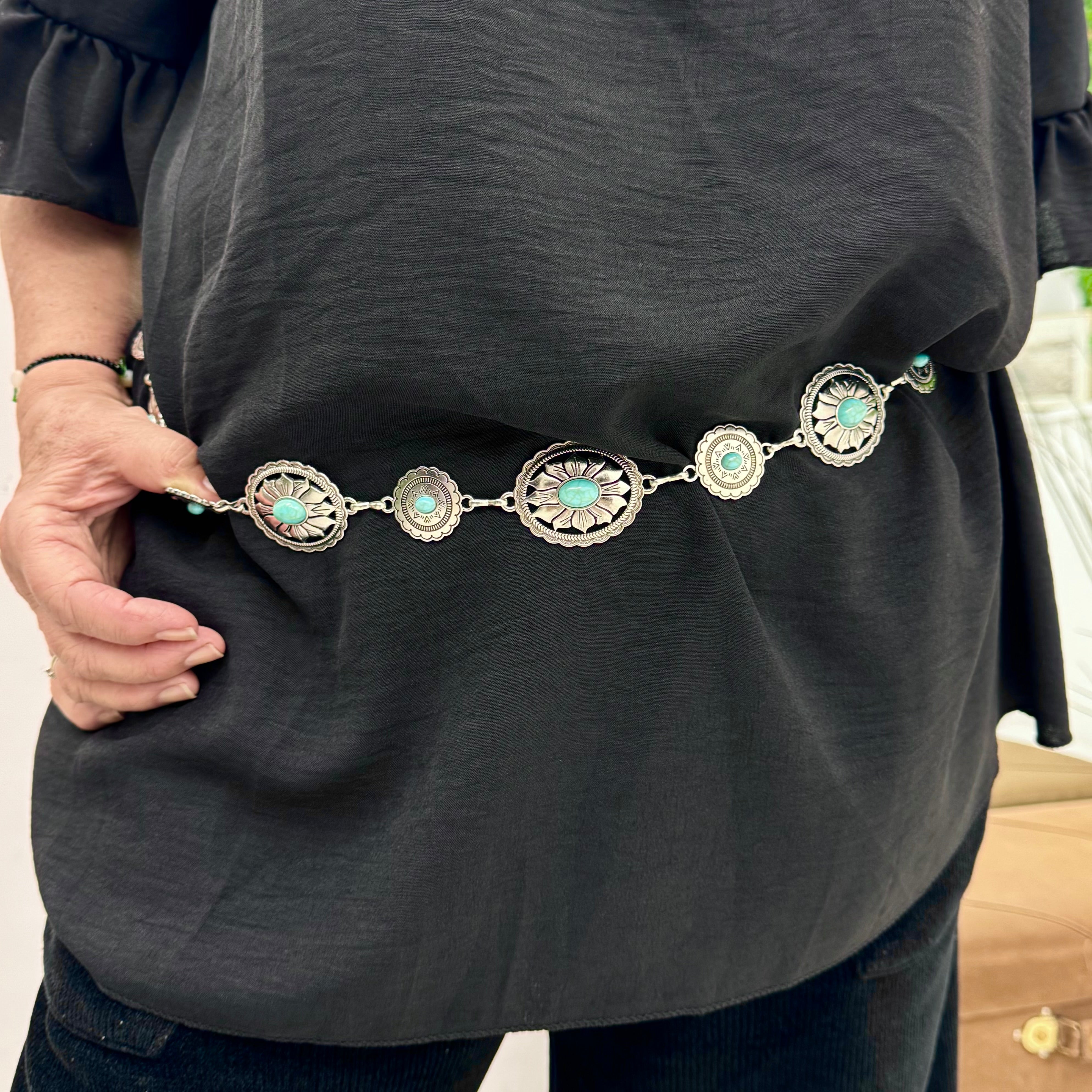 Cintura Boho Turchese Silver