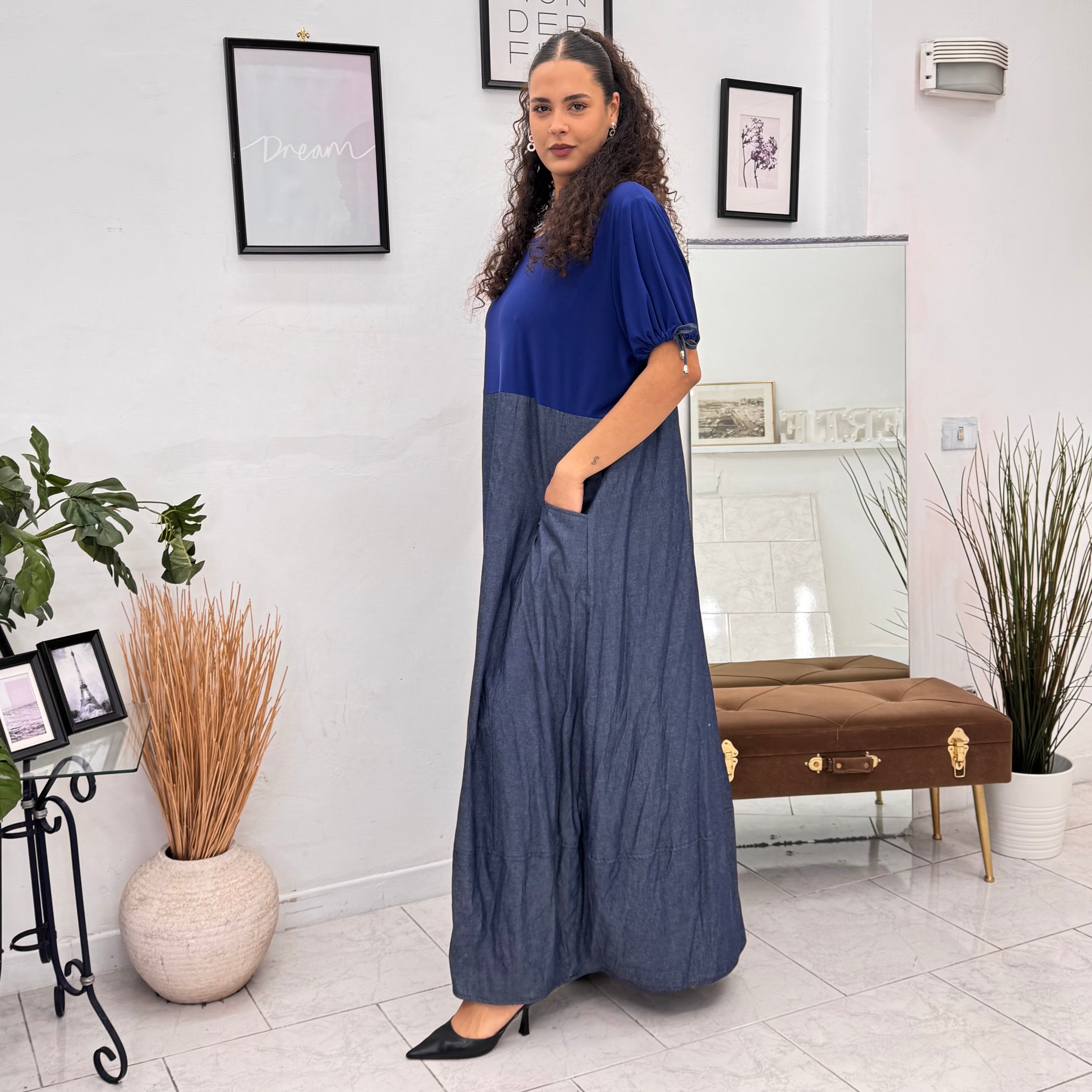 Maxi Abito Blue Jeans