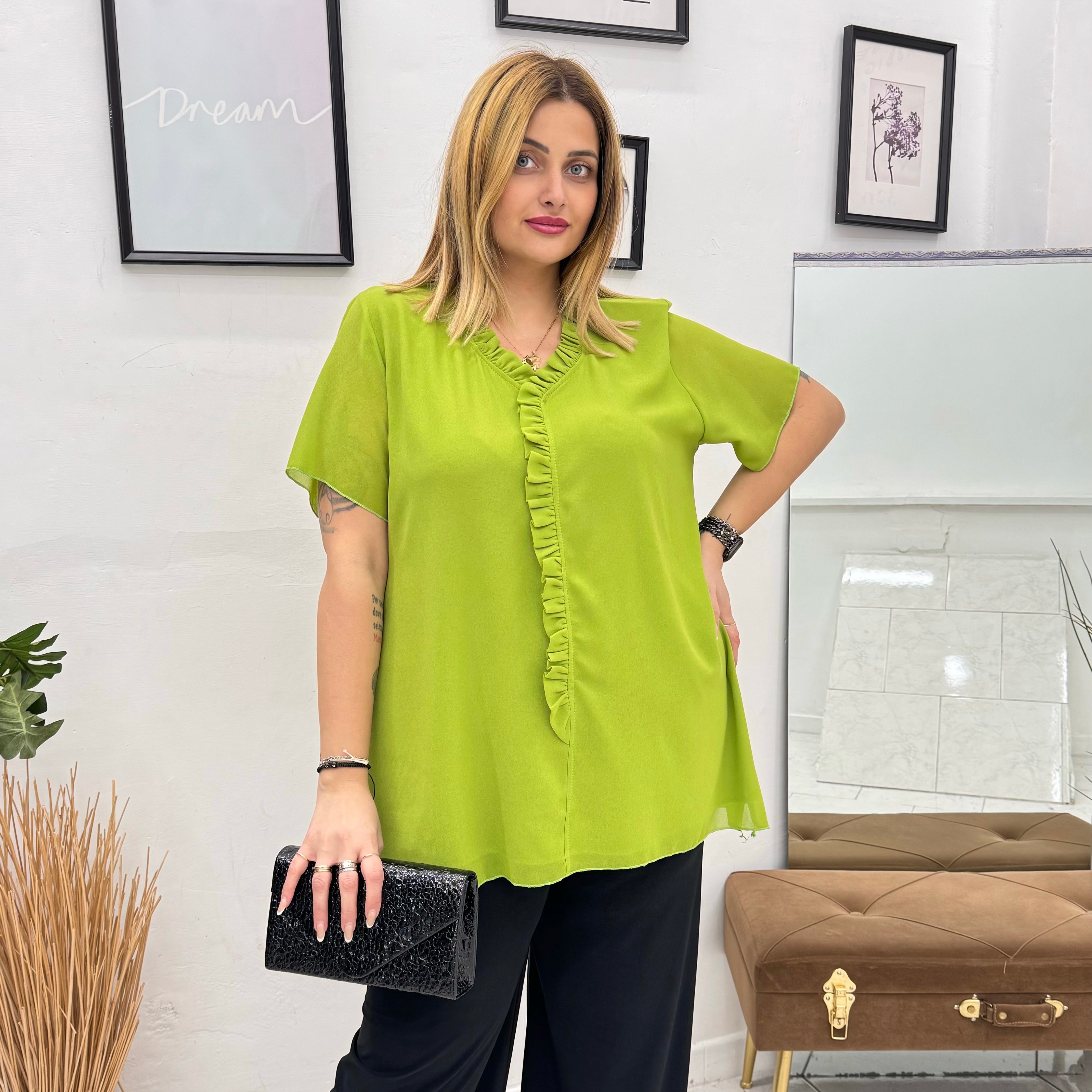 Casacca Lime Rouches Chic