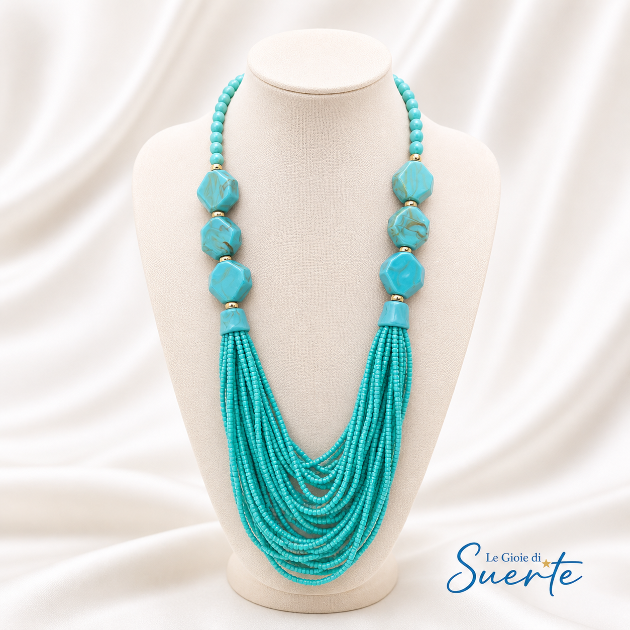 Collana Turchese Multistrato Elegance