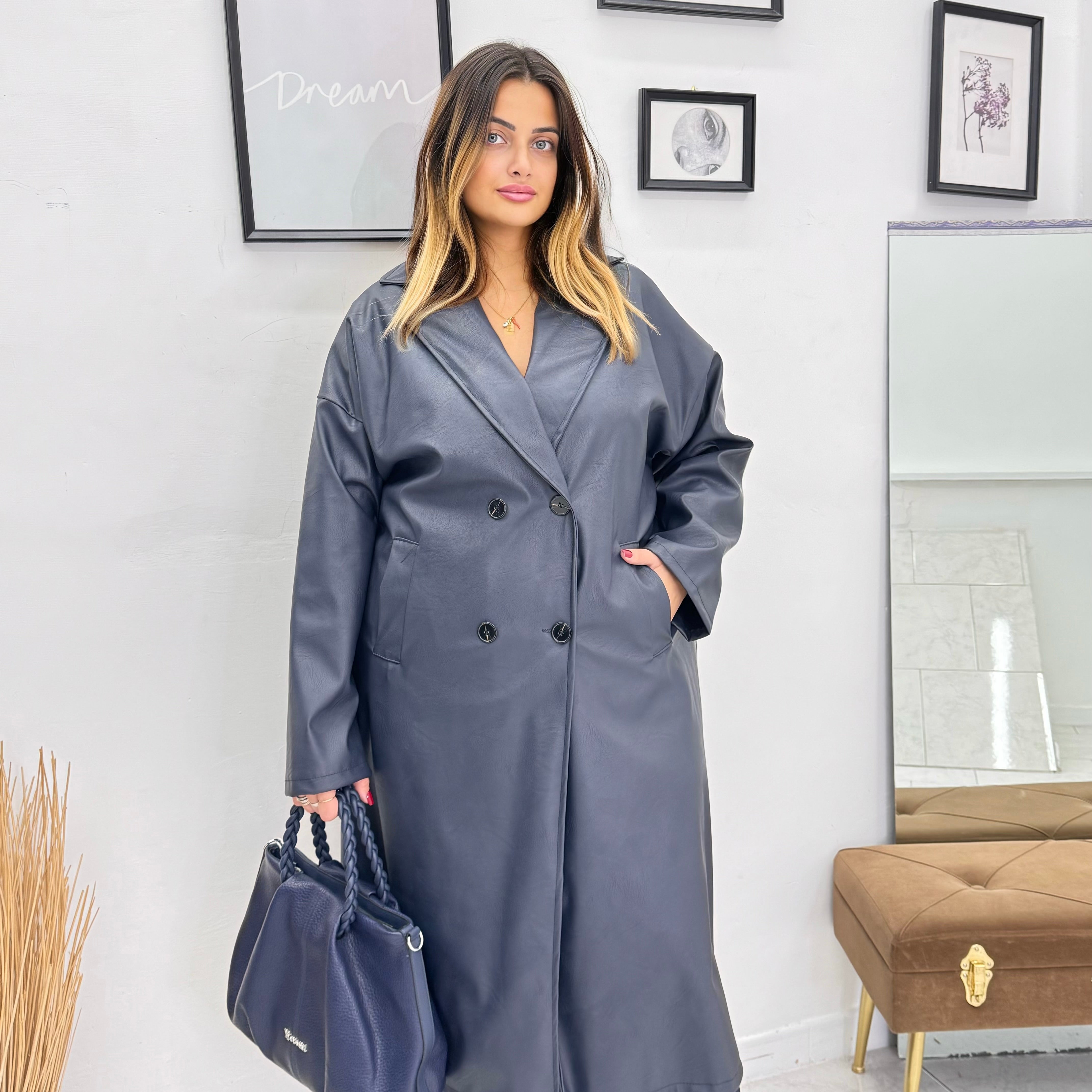 Trench in Ecopelle Giada