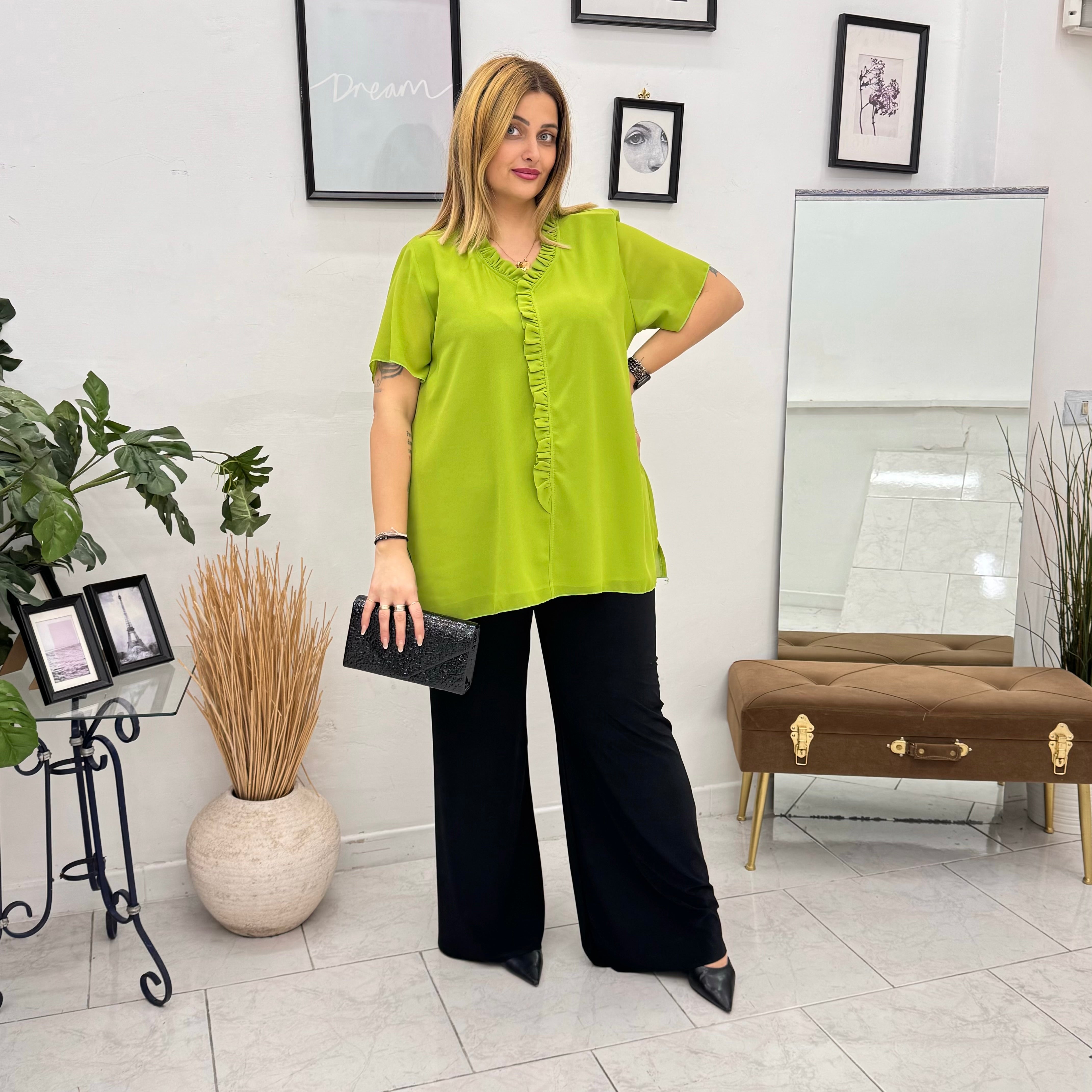 Casacca Lime Rouches Chic