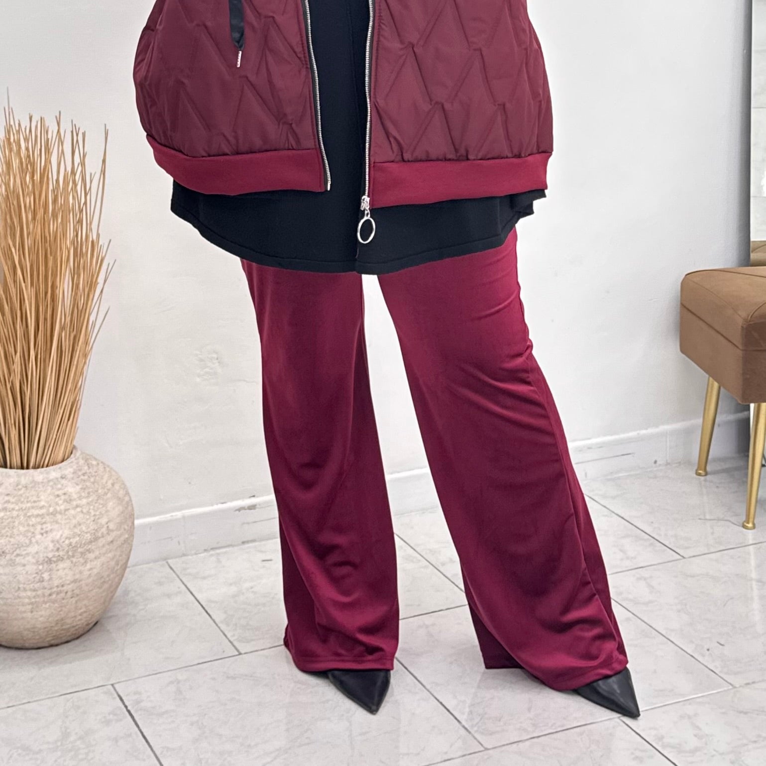 PANTALONE A ZAMPA AMBRA