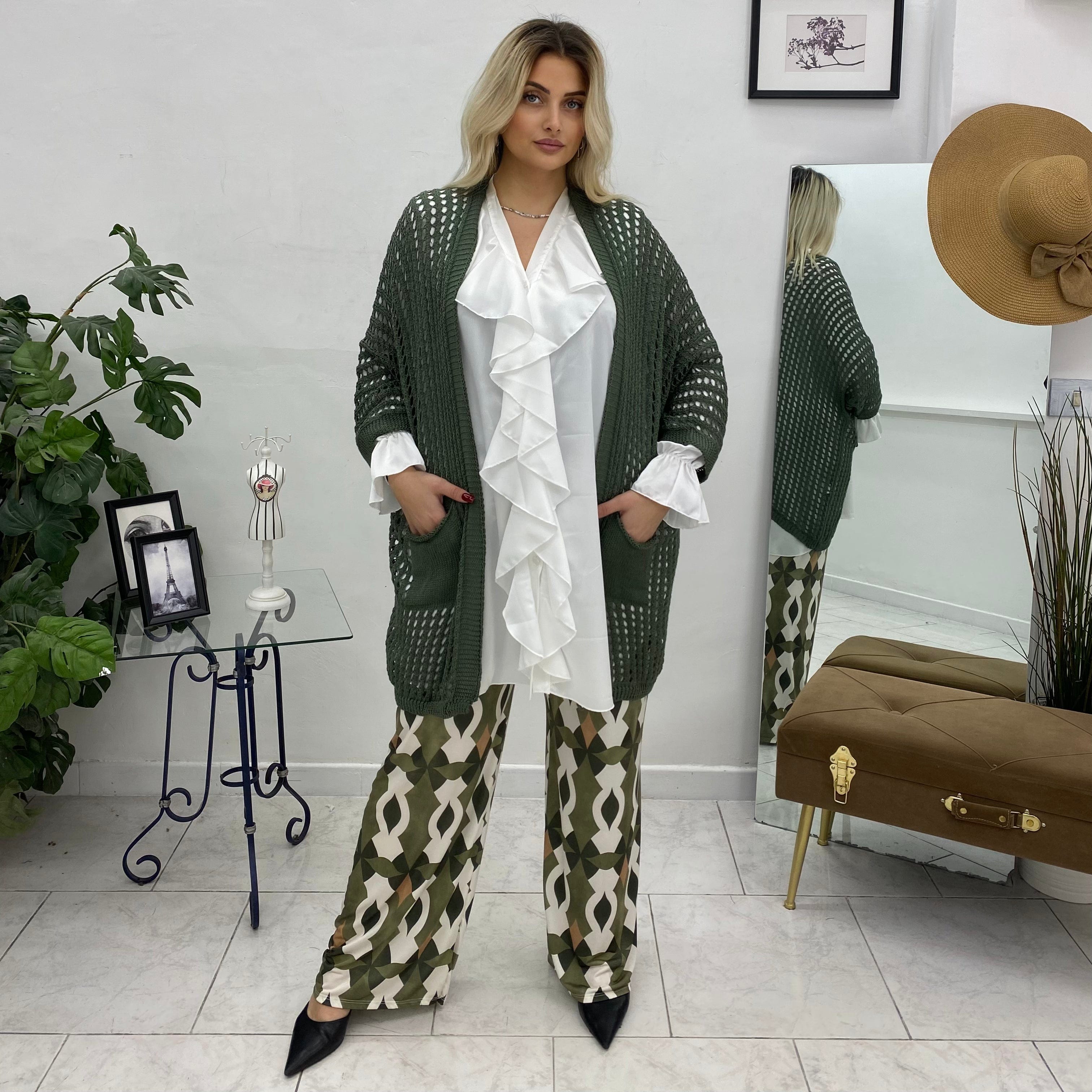 Cardigan traforato