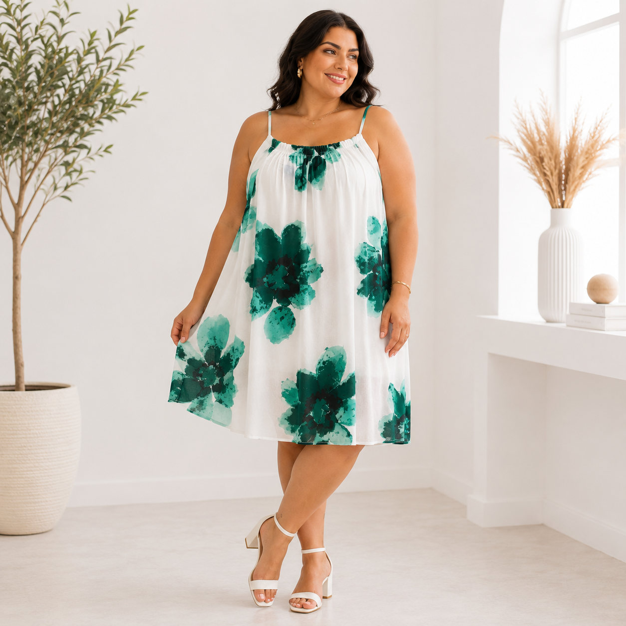 Abito Curvy Flower Pop