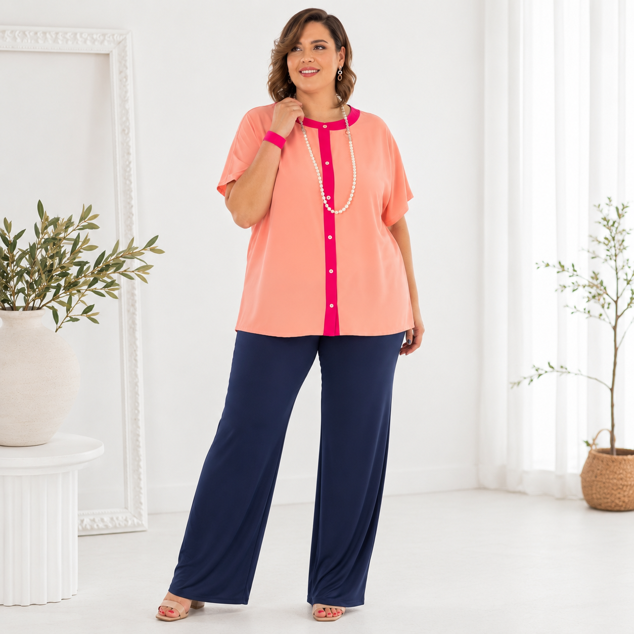 Blusa Coral Chic Fucsia