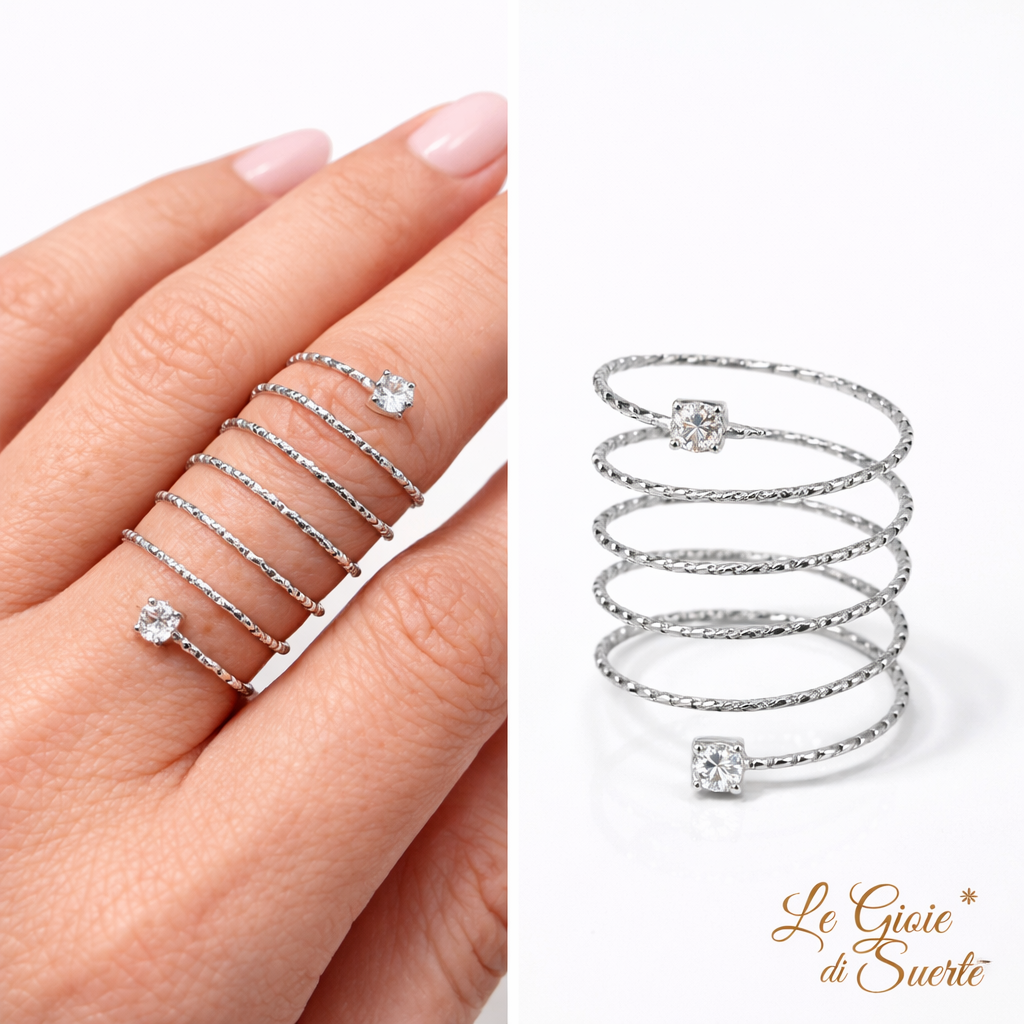 Anello Spiral Shine Silver