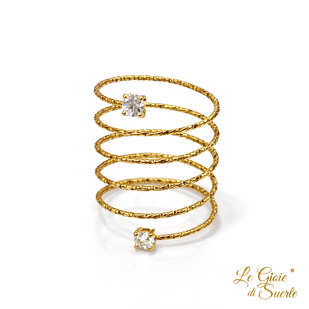 Anello Spiral Shine Gold