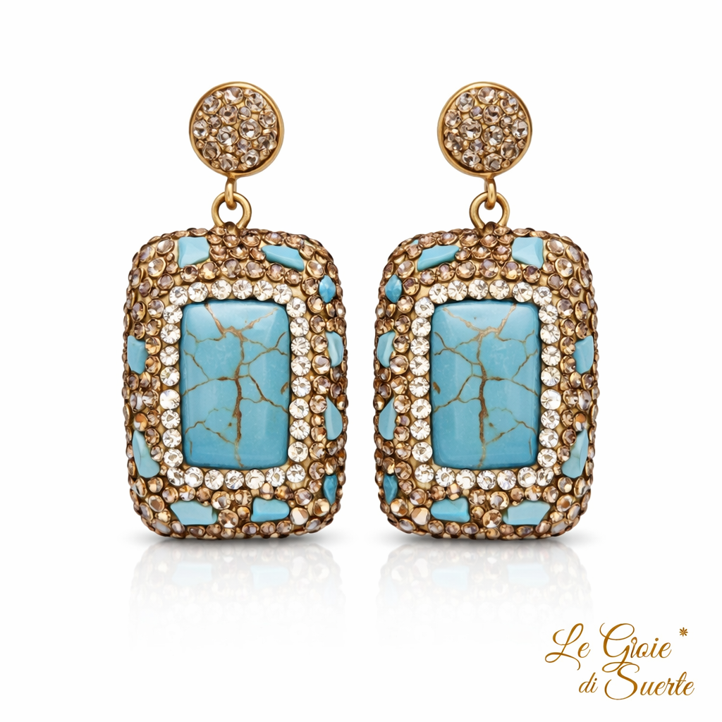 Orecchino turchese imperiale
