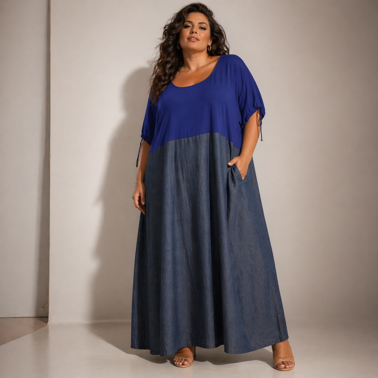 Maxi Abito Blue Jeans