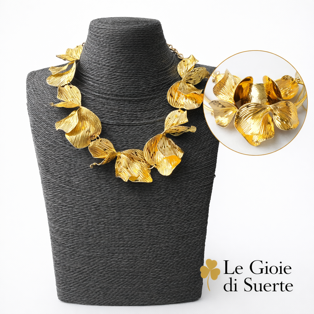 Collana Foglia Gold