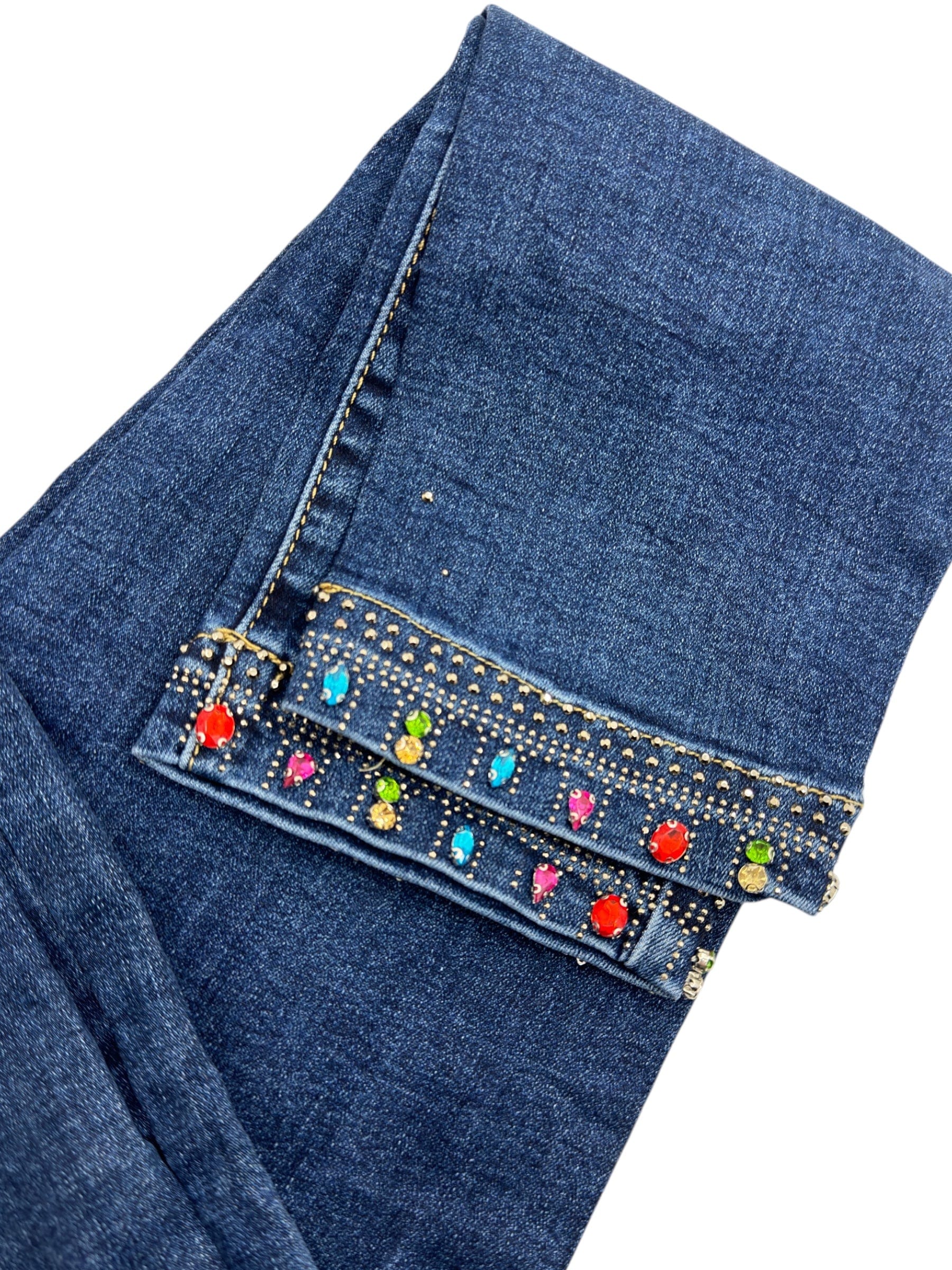Jeans -5kg Strass Colorati