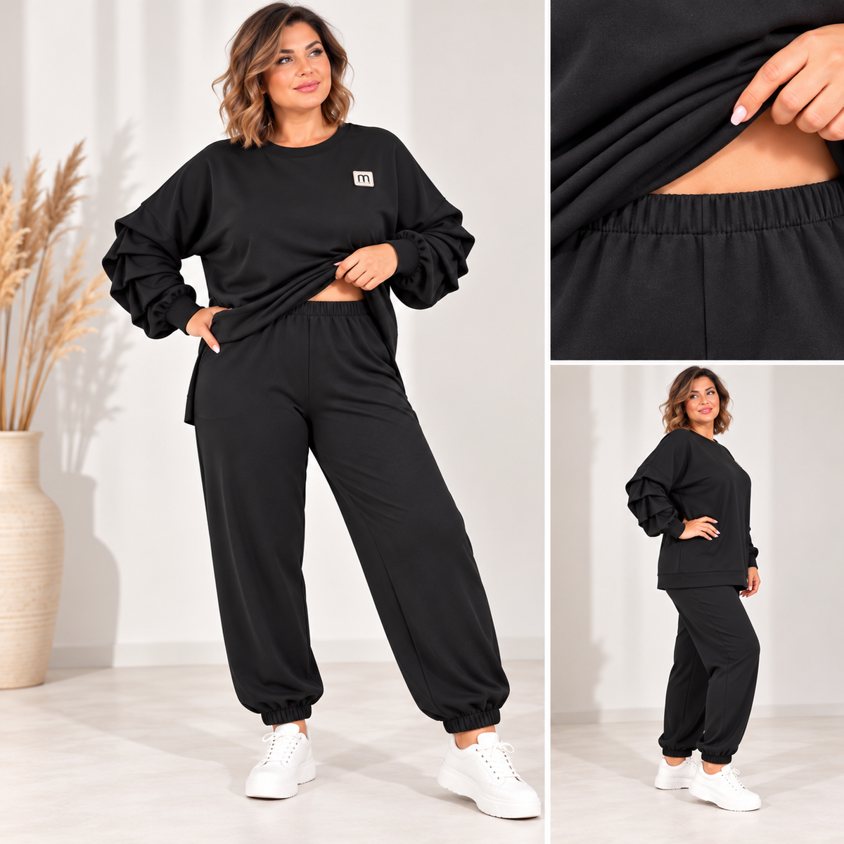Tuta Black Rouches