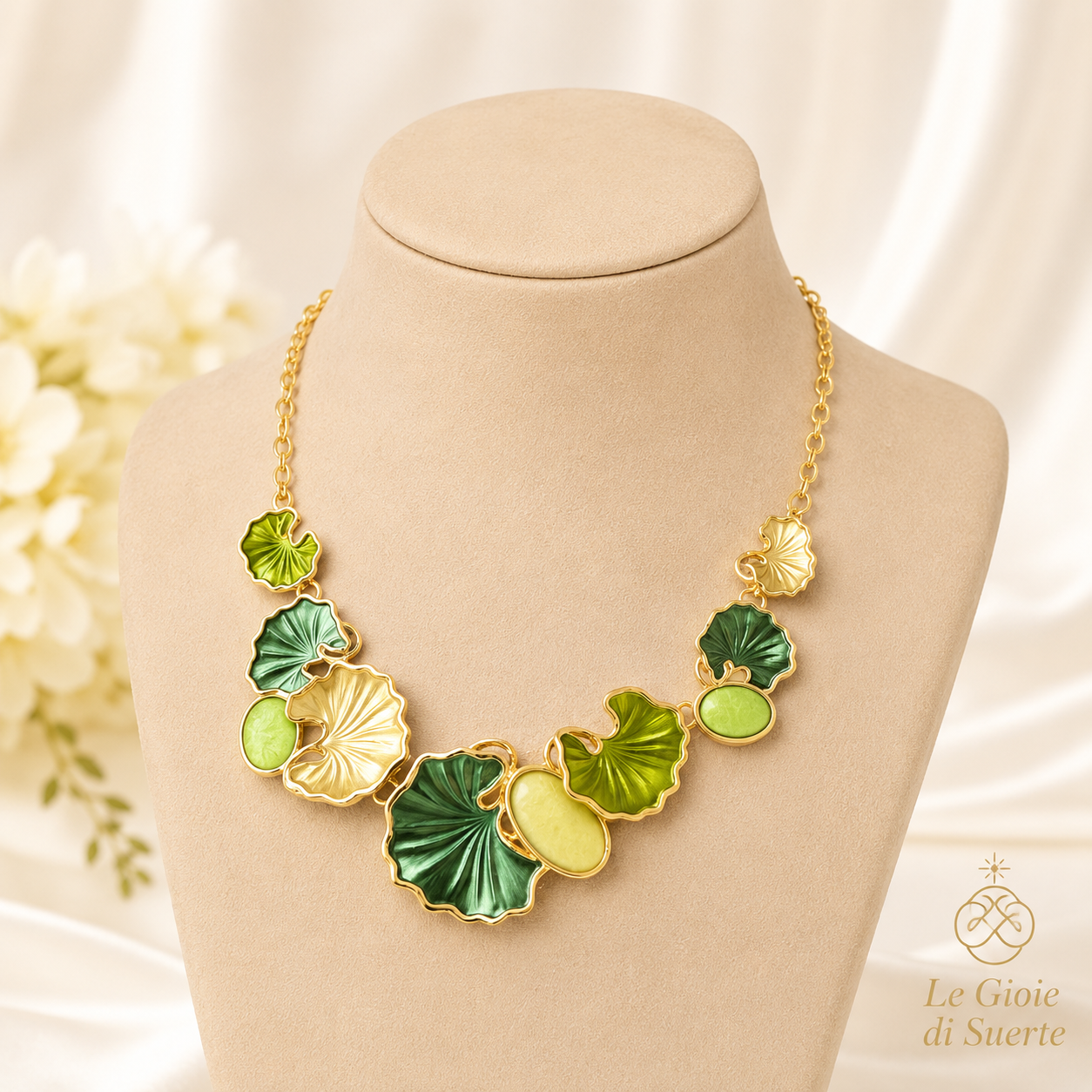 Collana Ninfea Verde