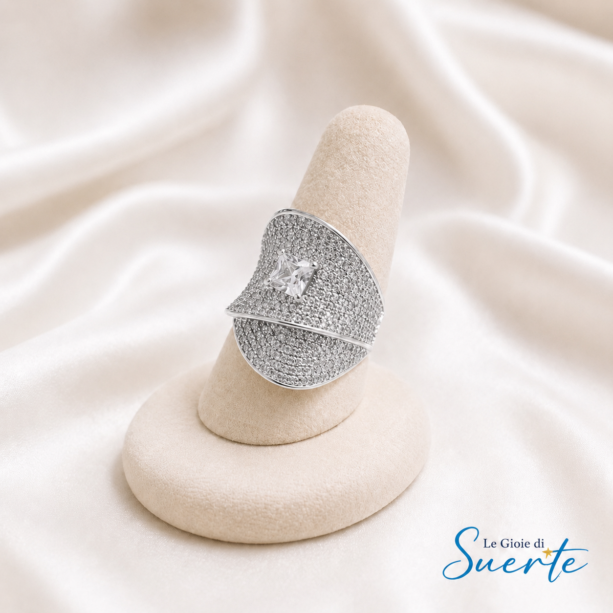 Anello Aurora Crystal Silver
