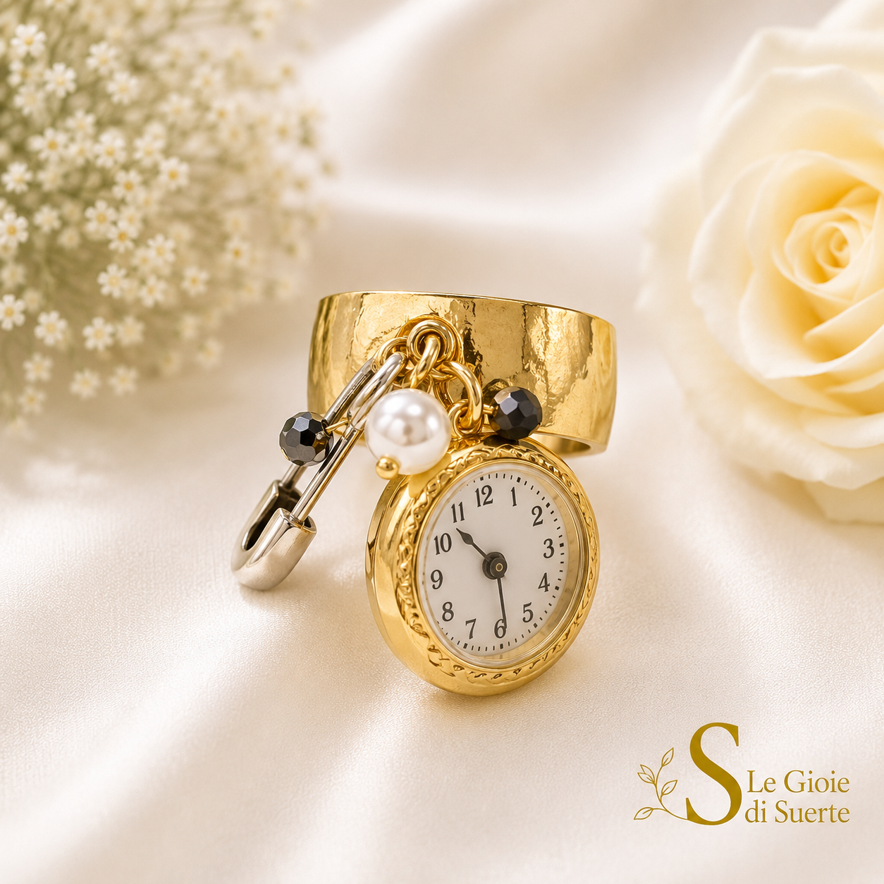Anello Orologio Vintage Charm