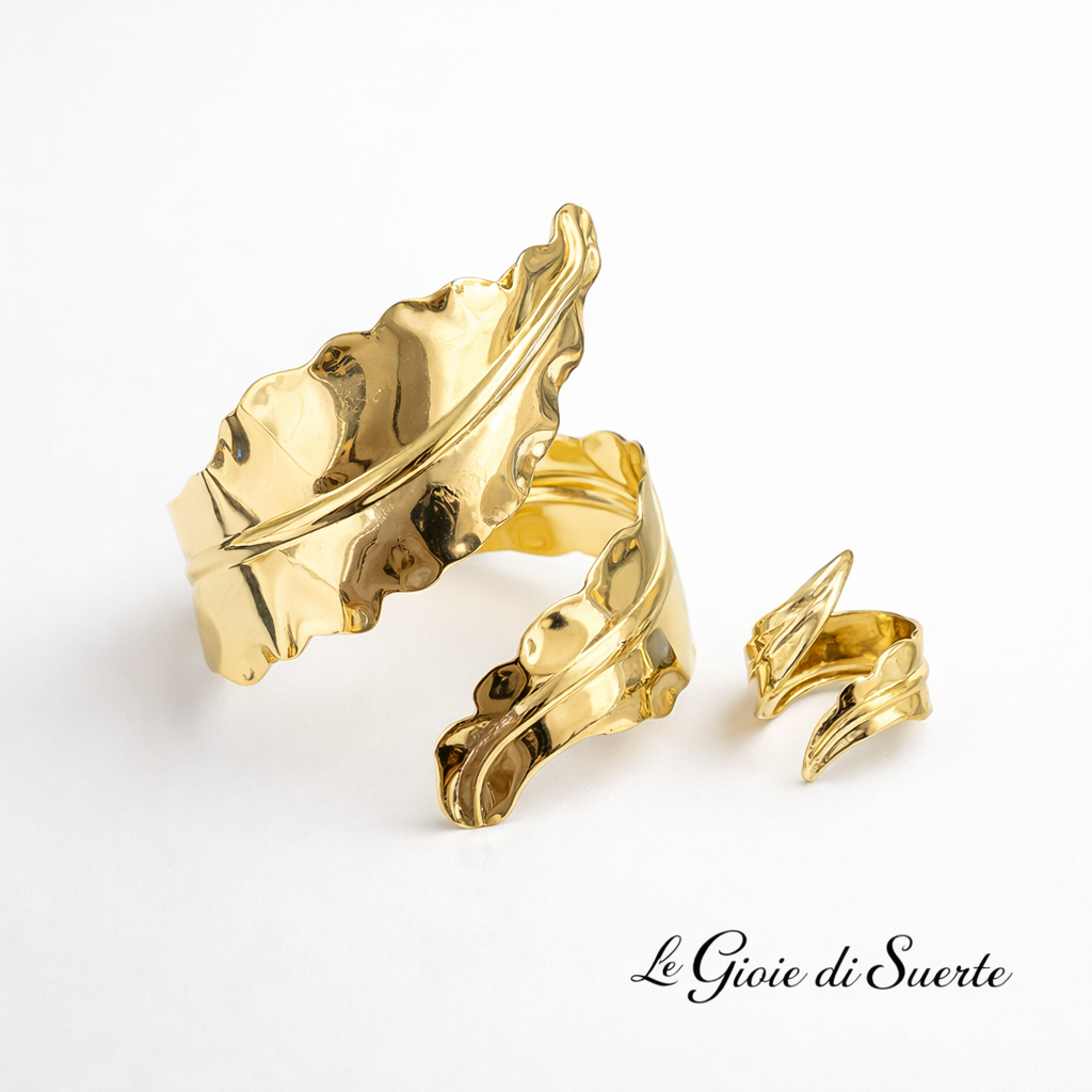 Set da 2 Foglia Gold