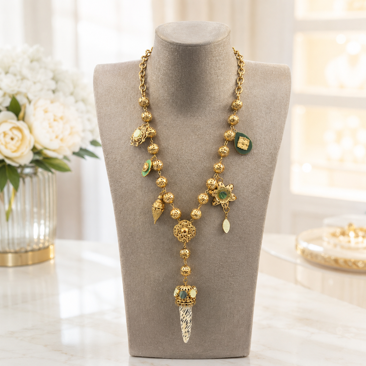 Collana Talismano Verde Imperiale