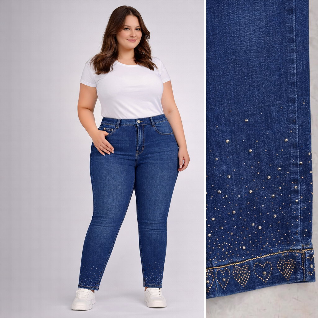 Jeans -5 Kg Strass 9421