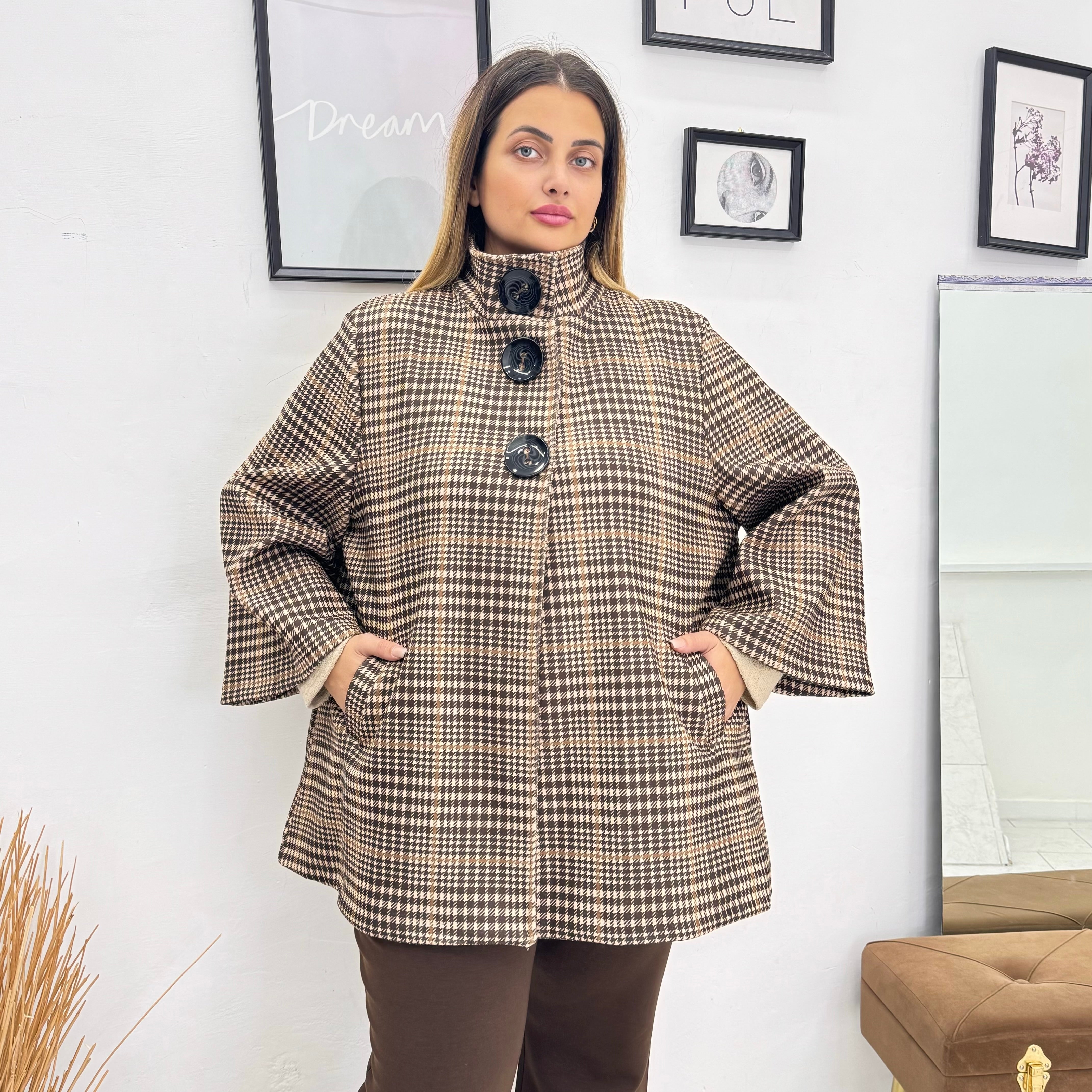 GIACCA BOTTON TARTAN