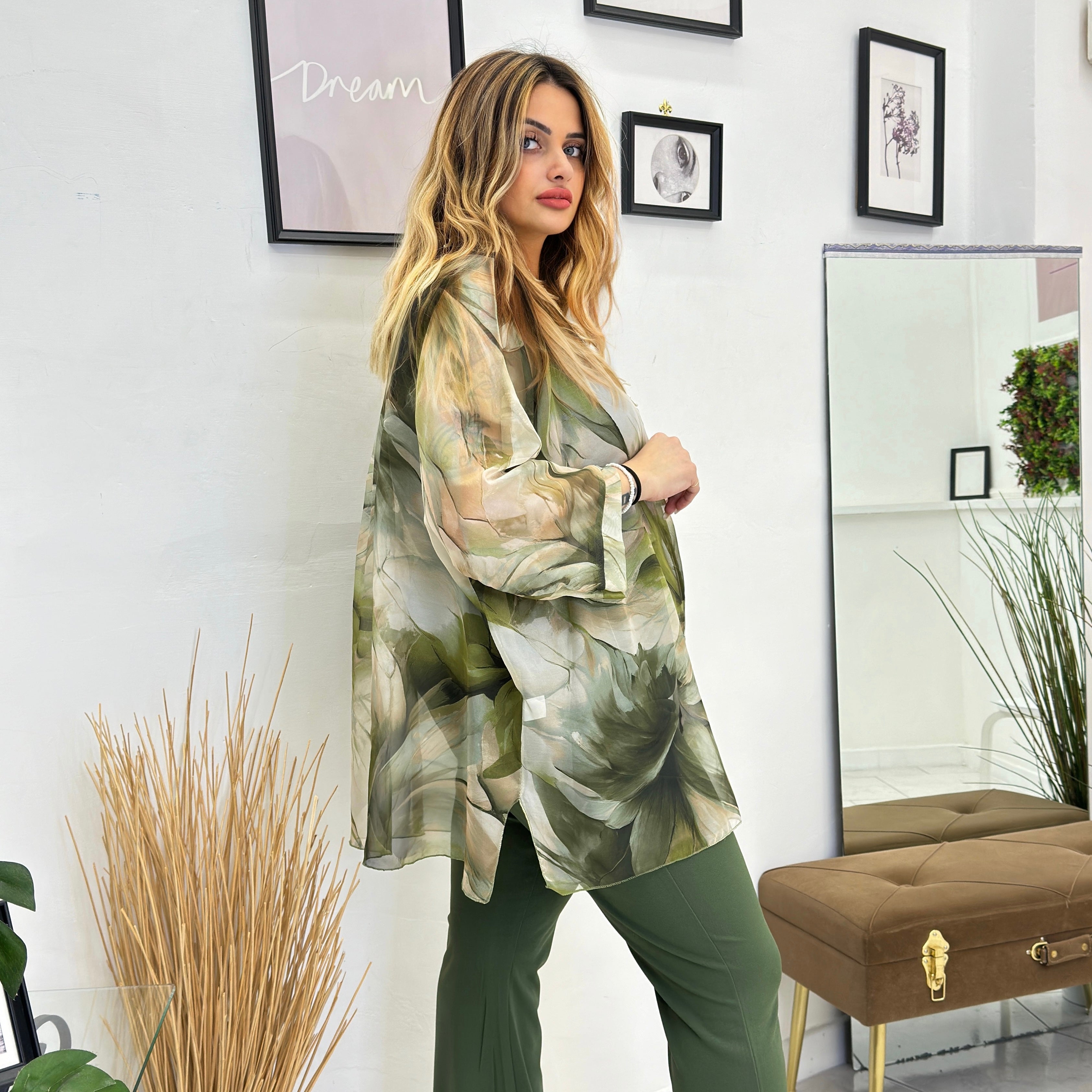 TOTAL LOOK ELISA VERDE MILITARE