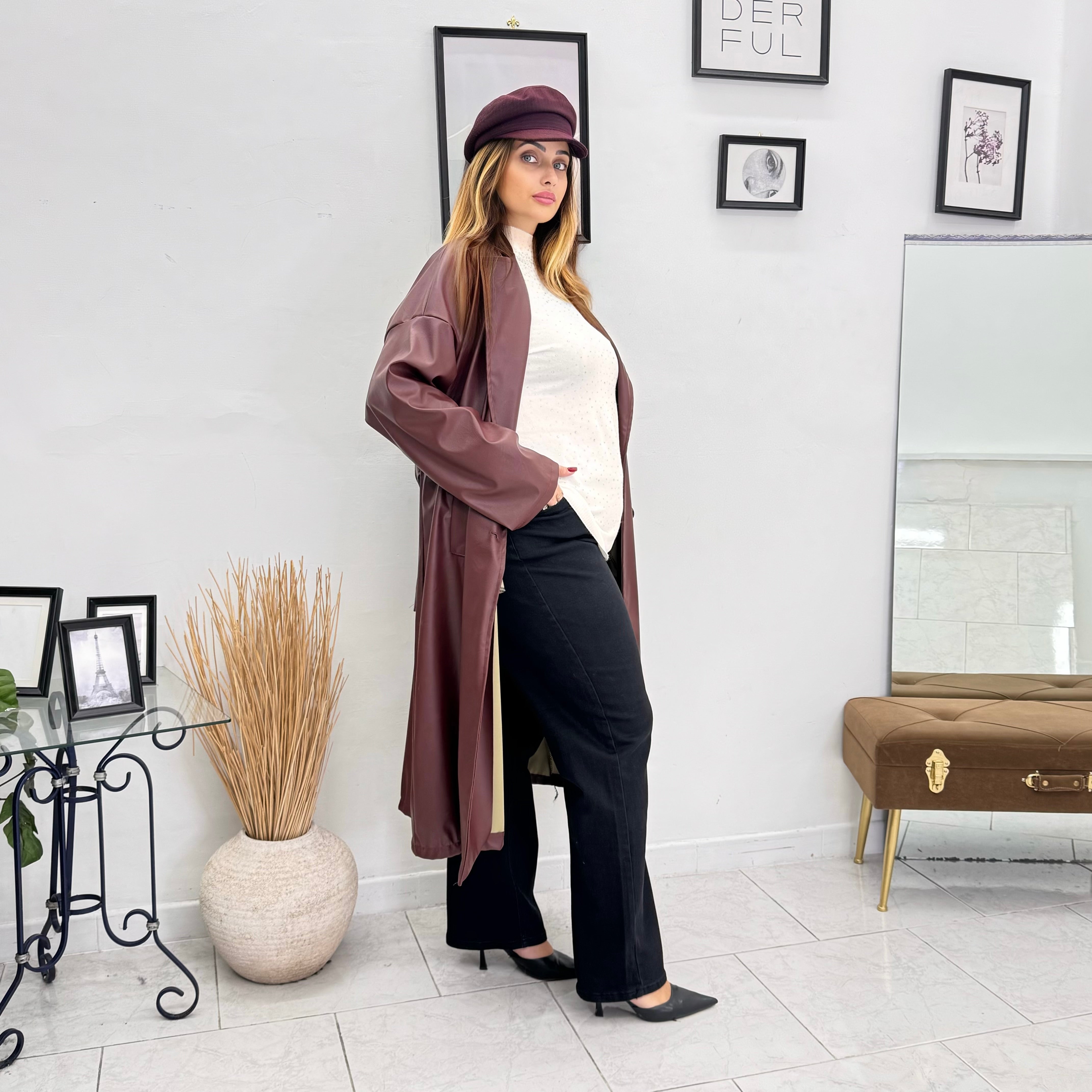 Trench in Ecopelle Giada