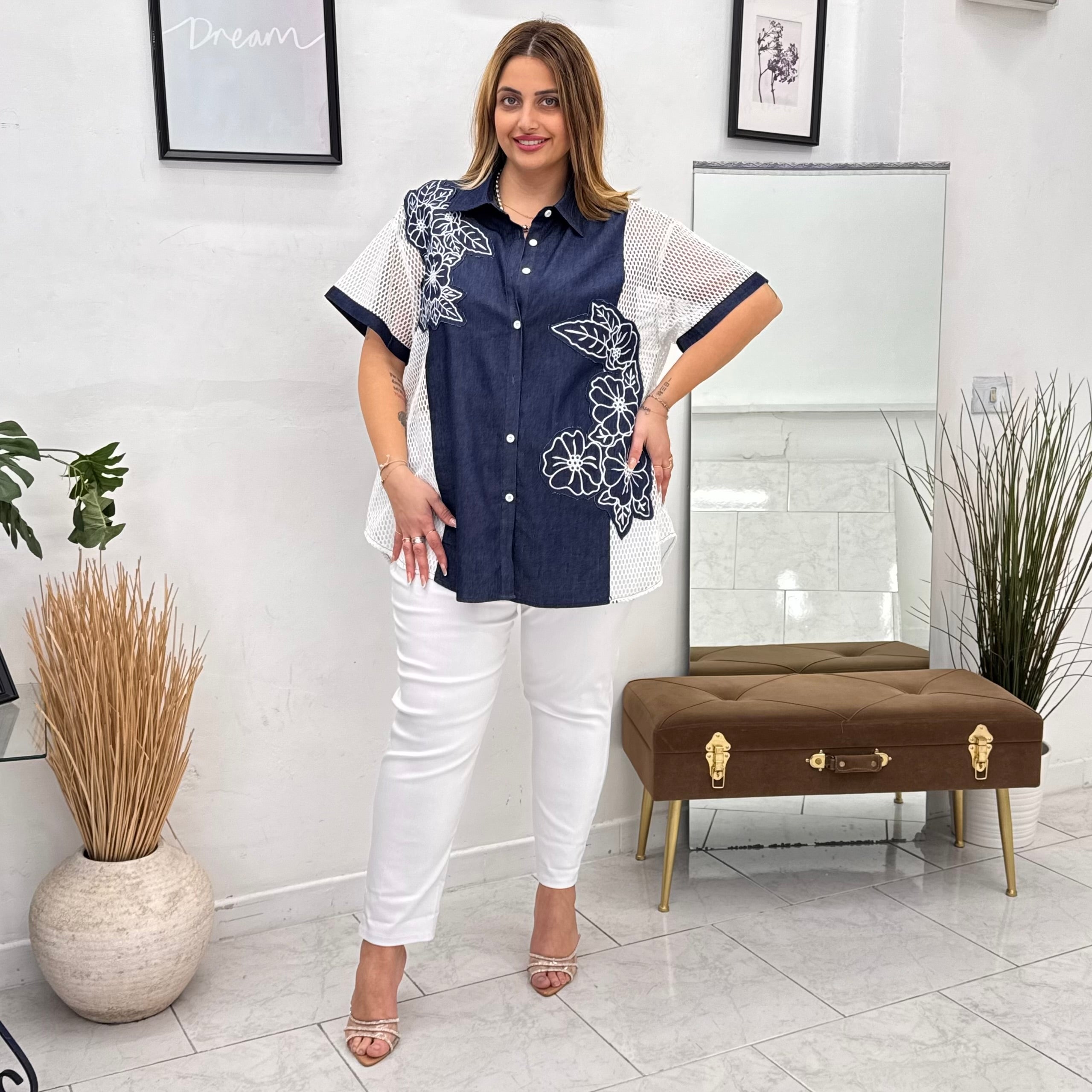 Camicia Rete Denim