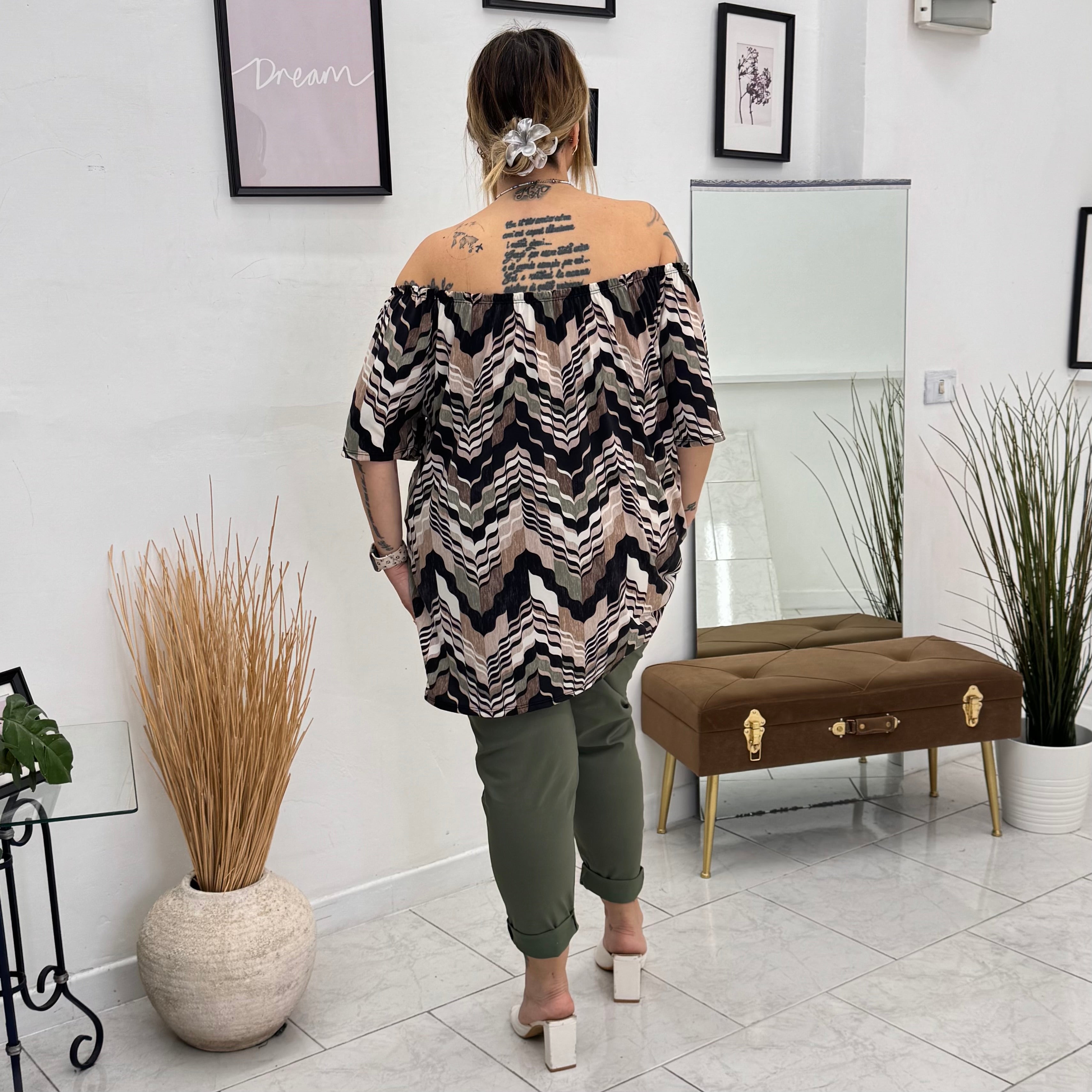 TOTAL LOOK MANOLA NERO/VERDE