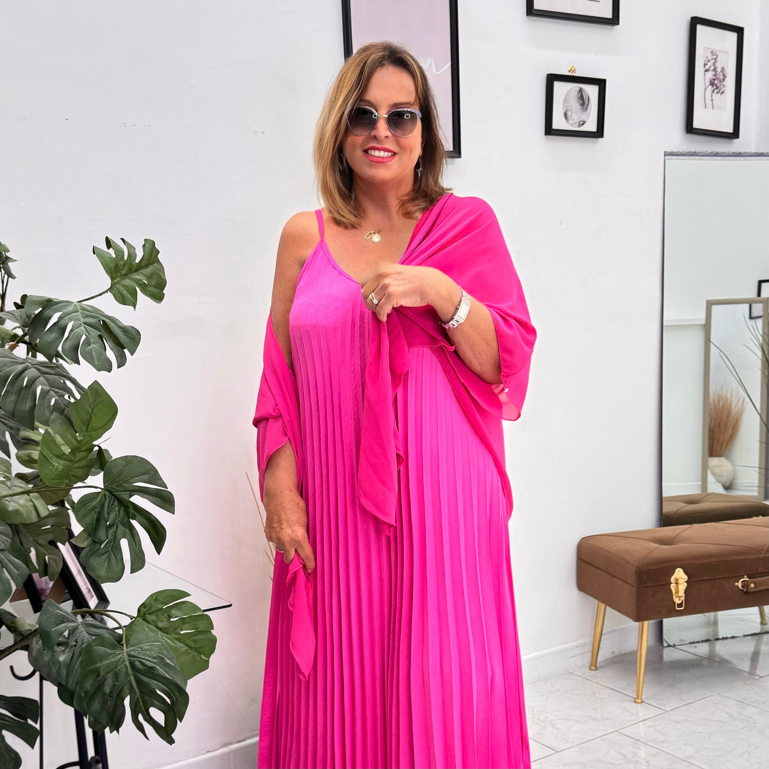 TOTAL look Lavinia fucsia