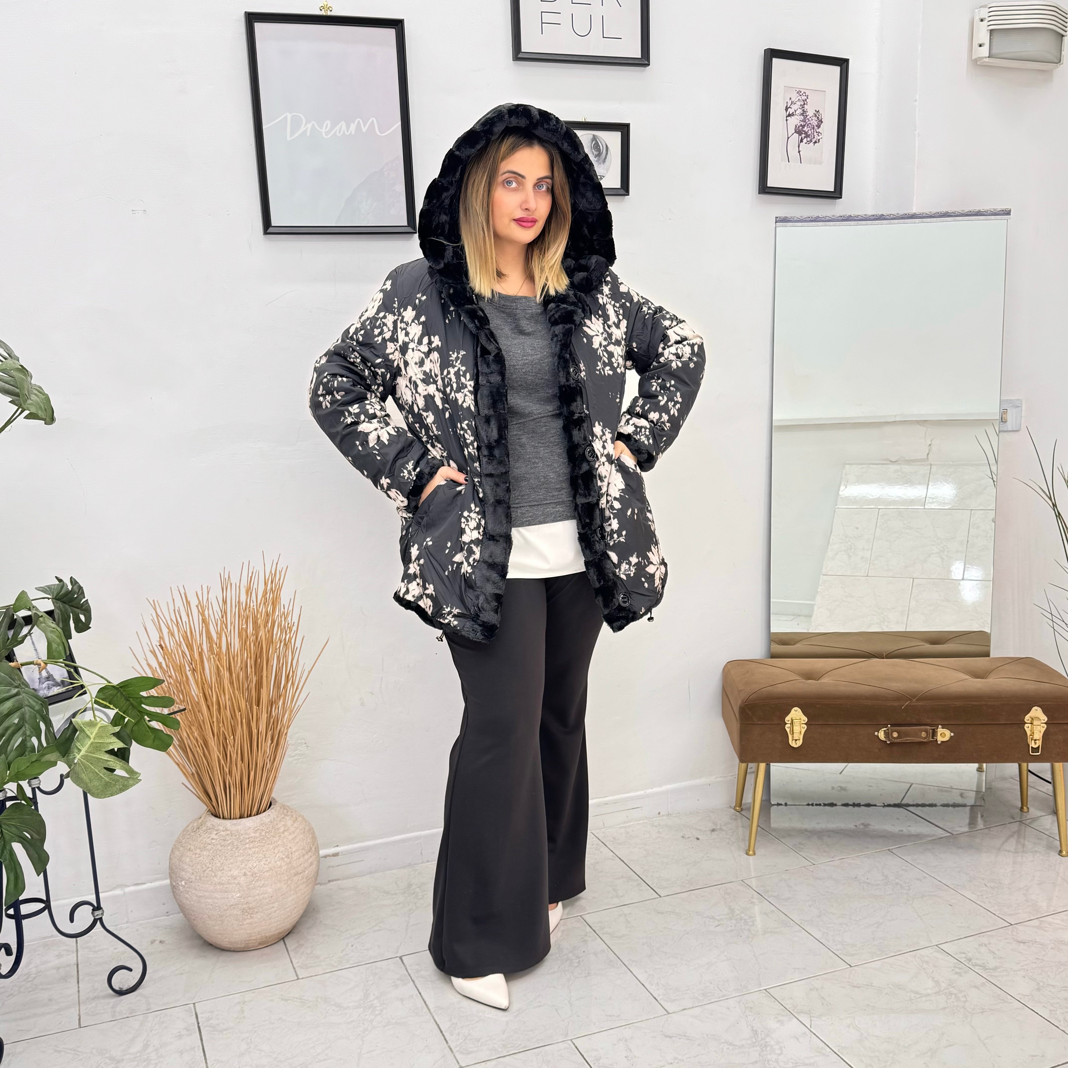 Pellicciotto Black&White Double-face