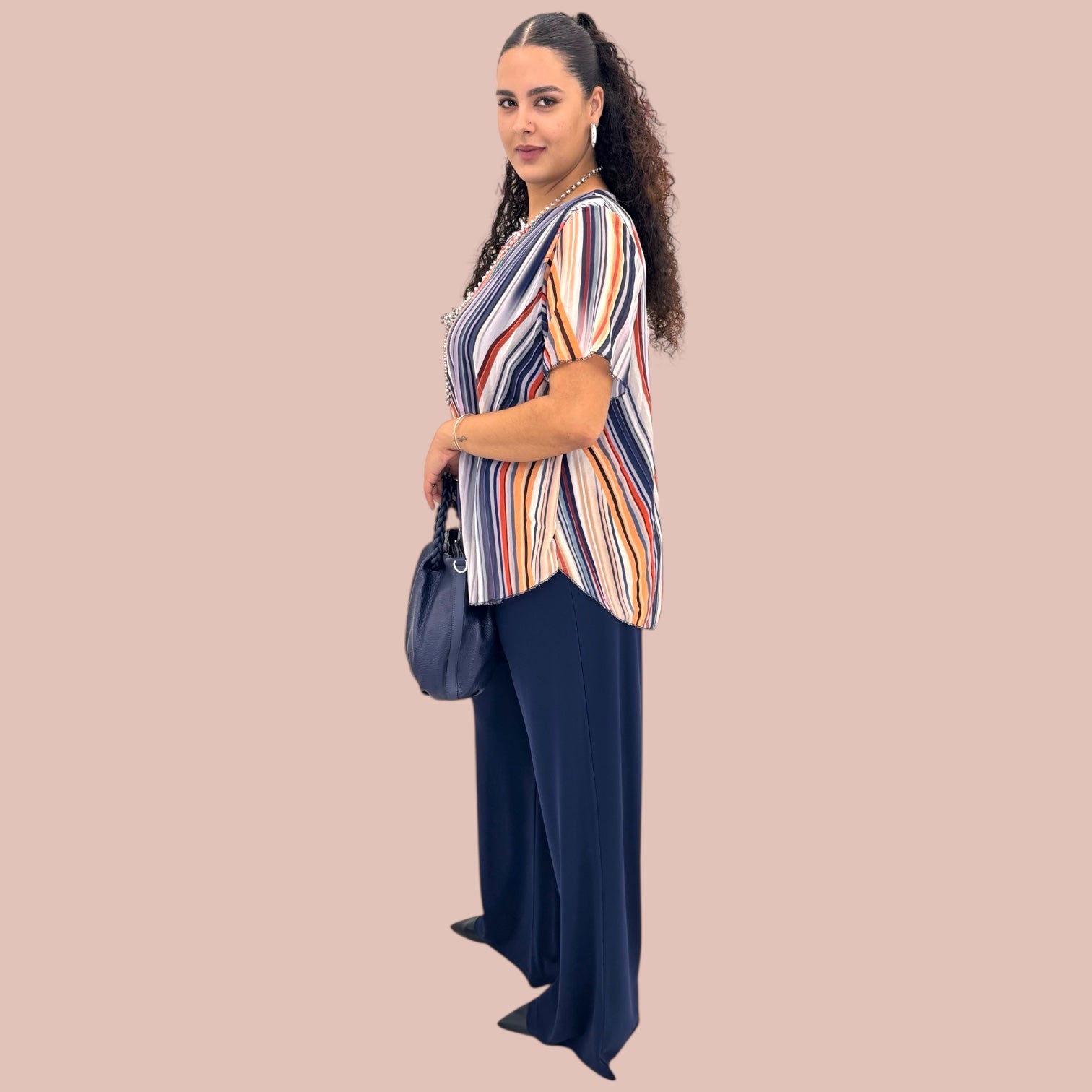 Casacca Georgette Righe