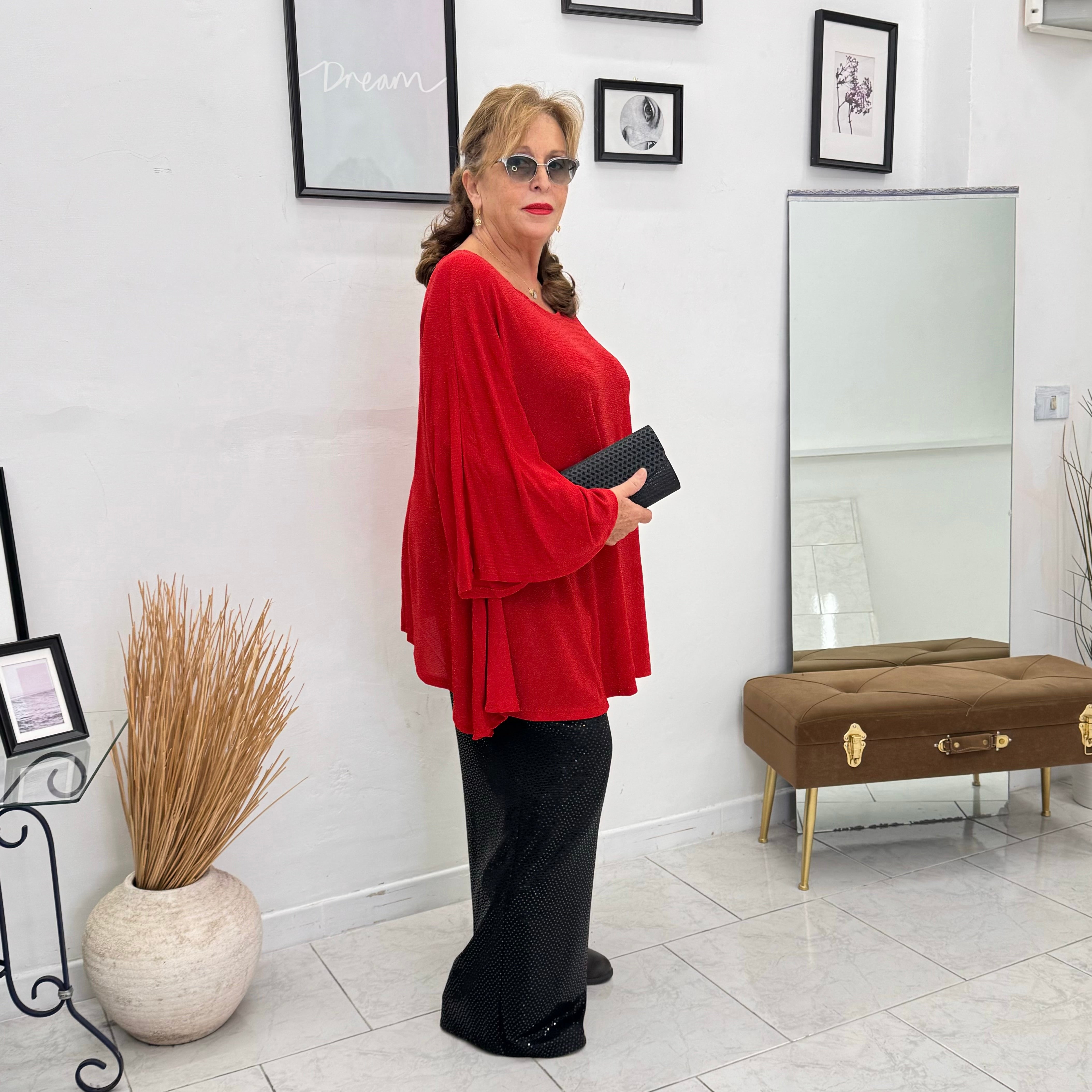 Maglia Trapezio Strass