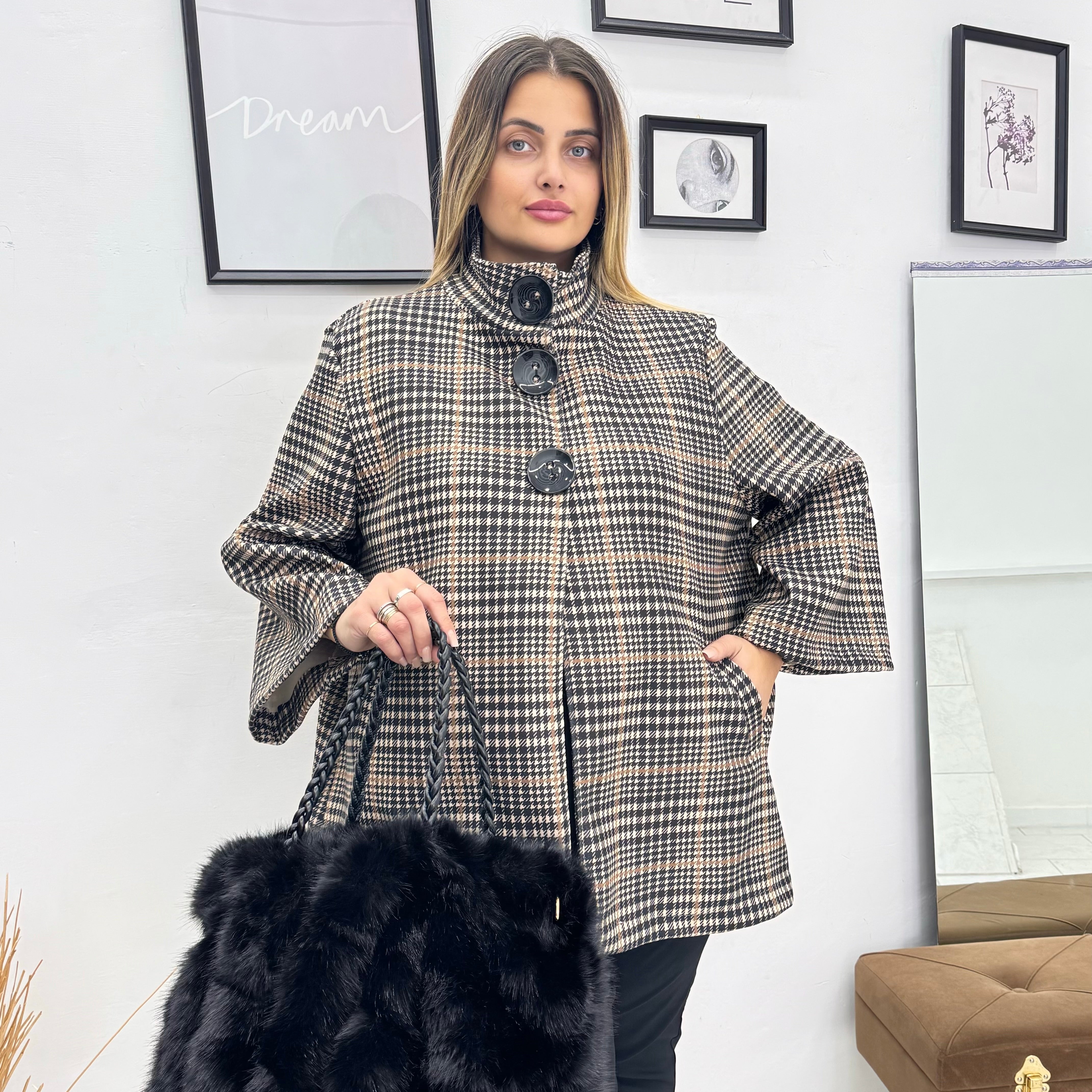 GIACCA BOTTON TARTAN