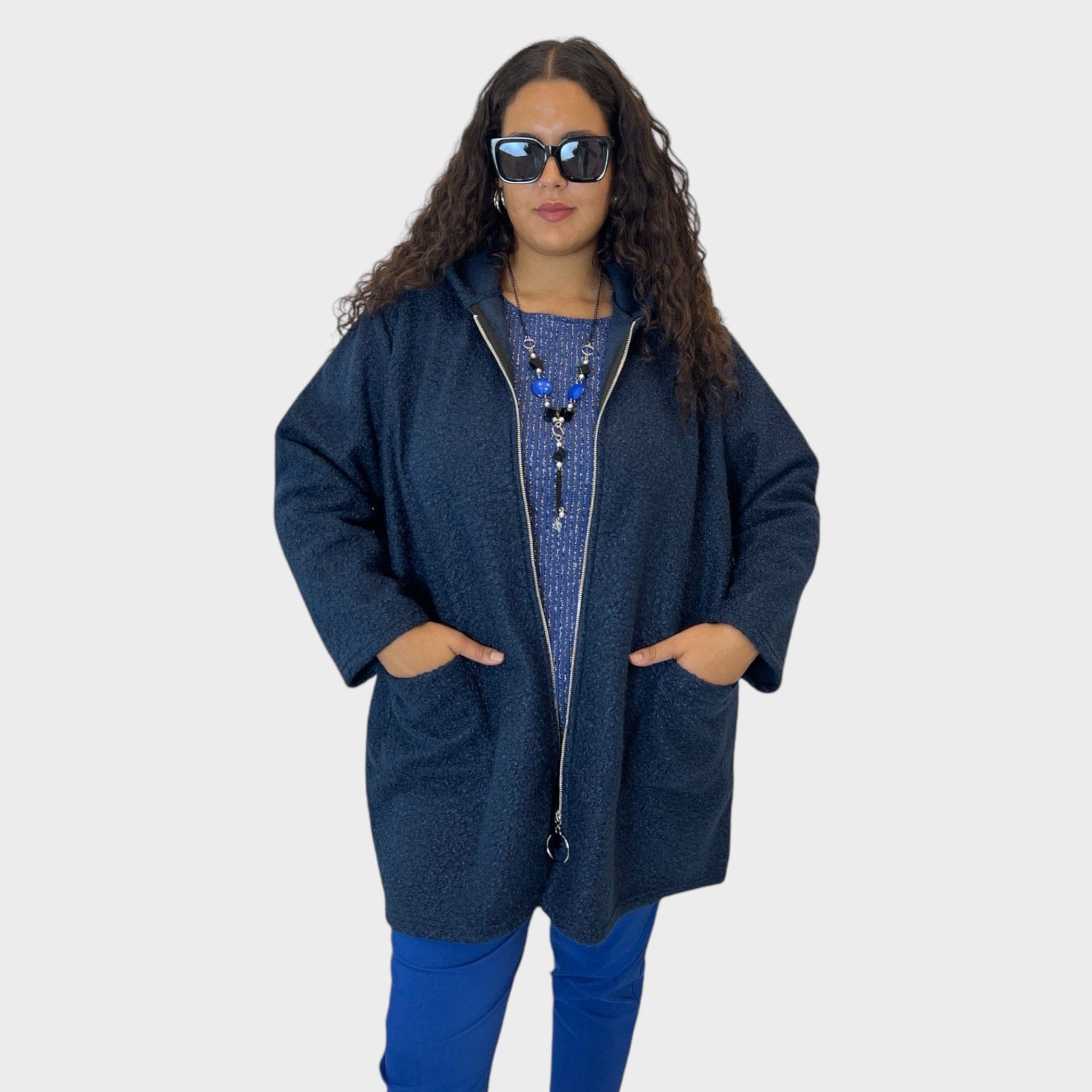 Cappotto donna curvy bouclè