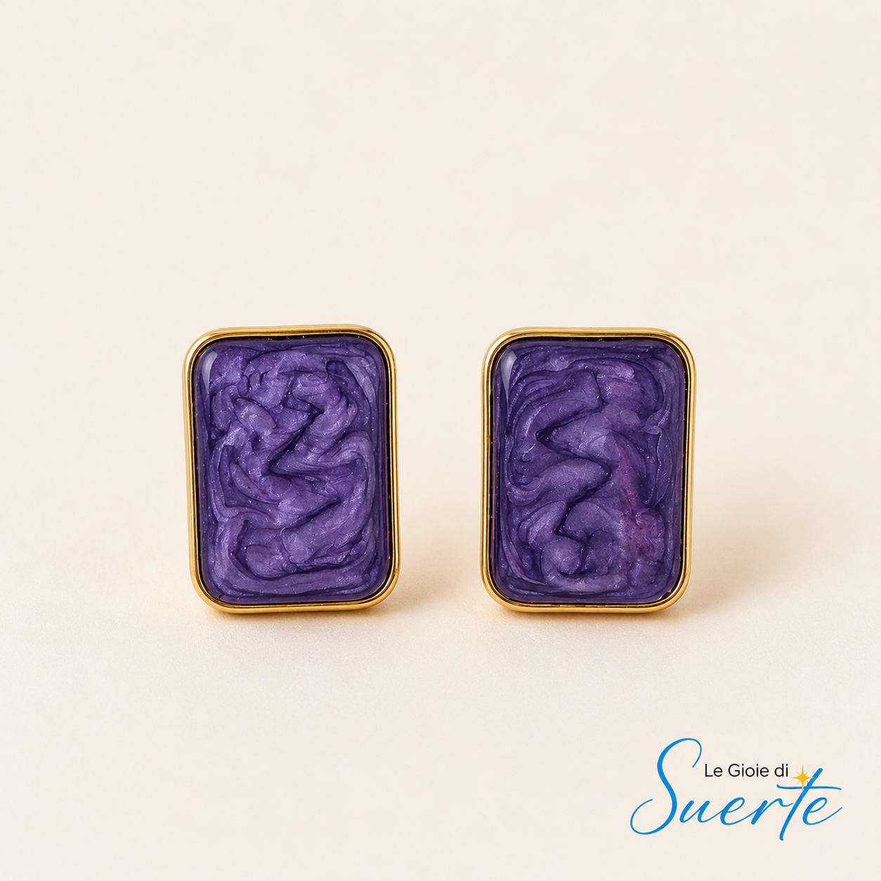 Orecchini Violet Marble
