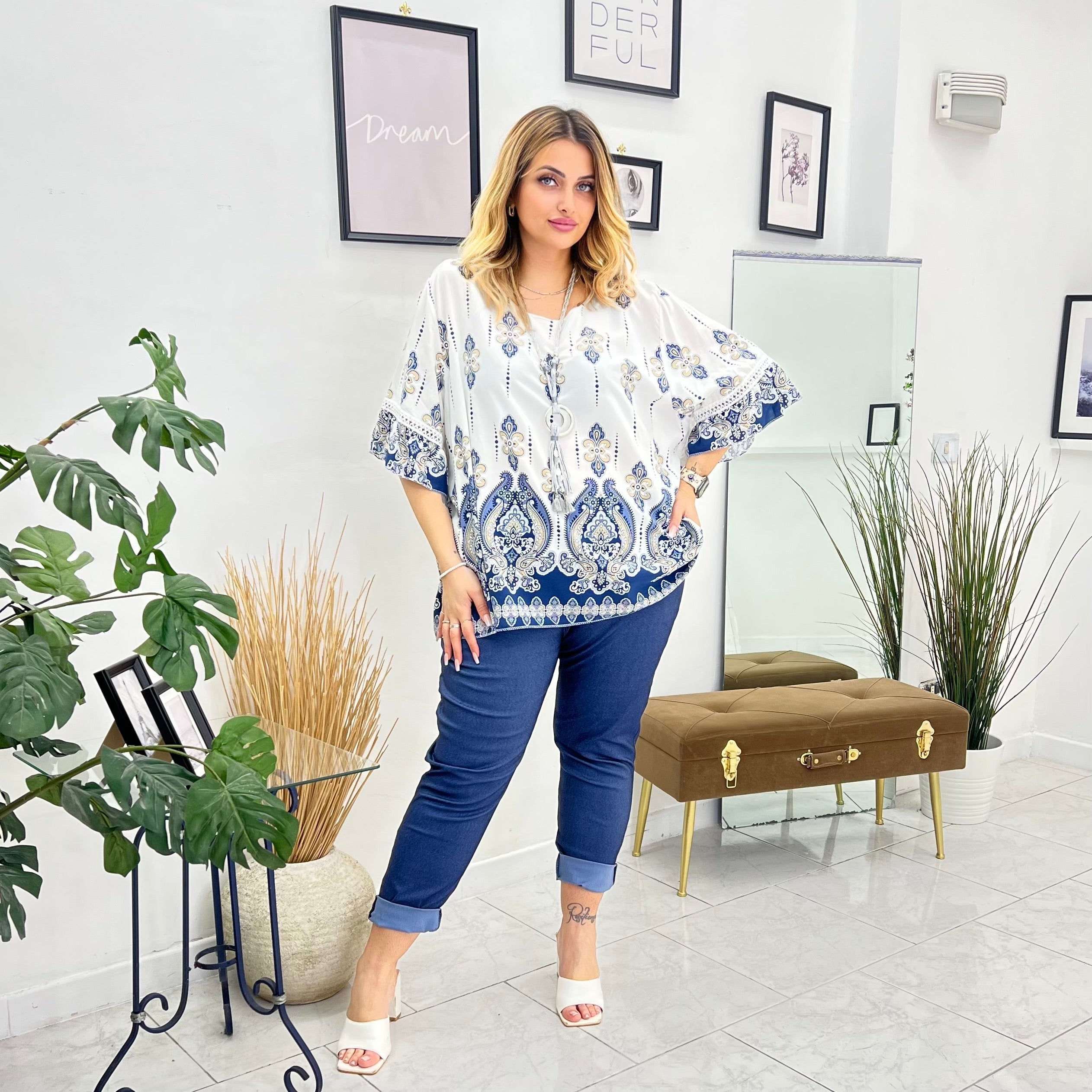 TOTAL LOOK MANDALA BLU