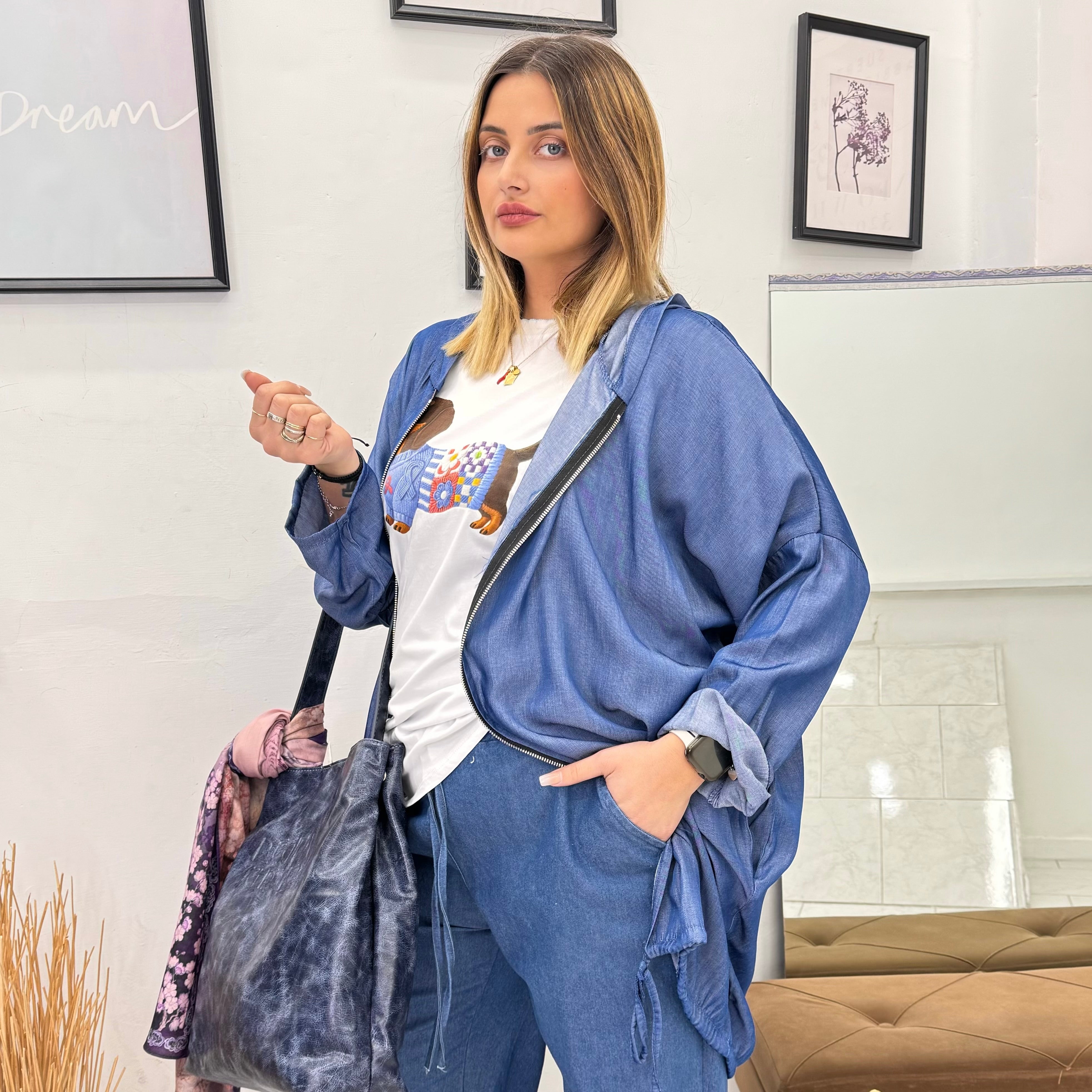 College Urban Denim Zip