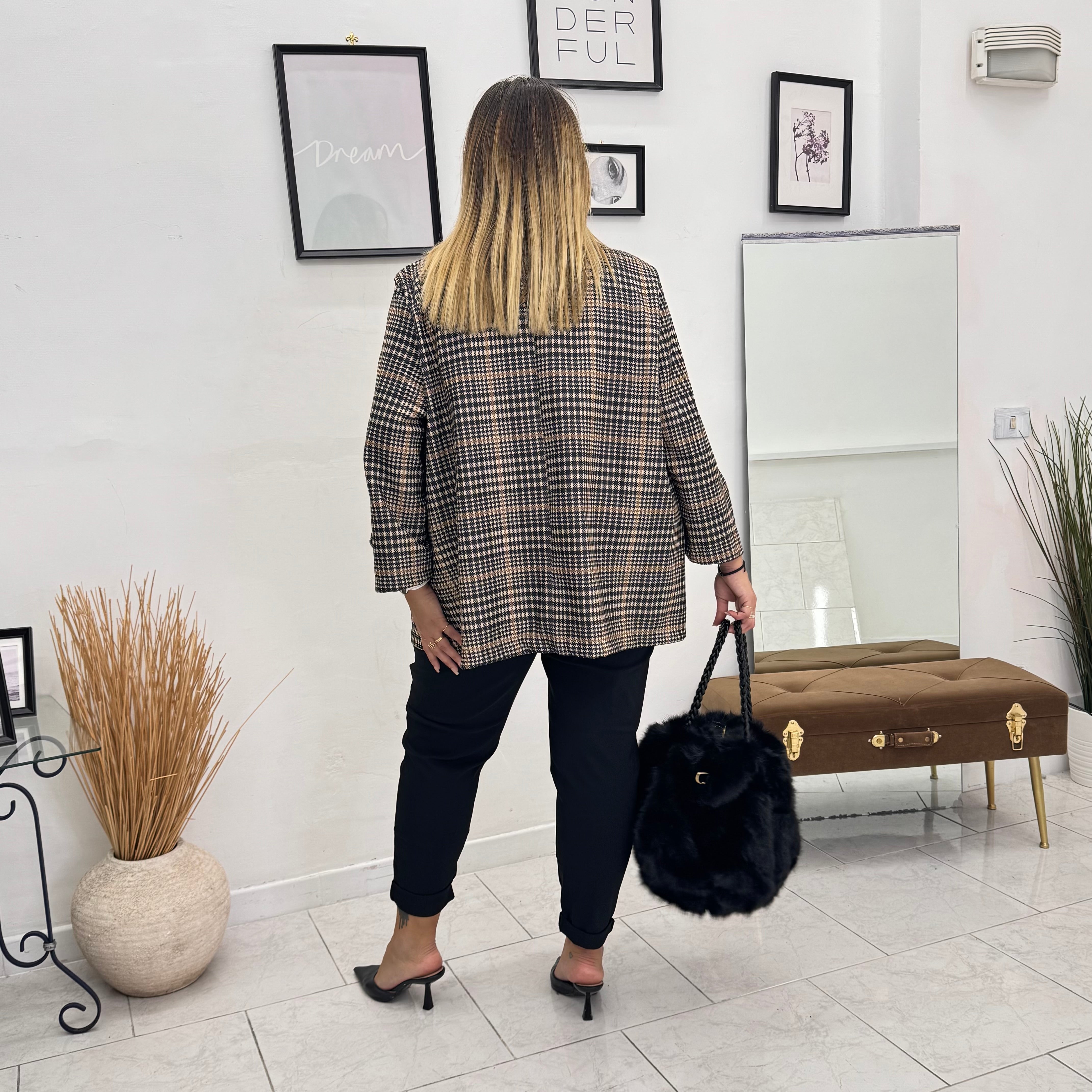 GIACCA BOTTON TARTAN