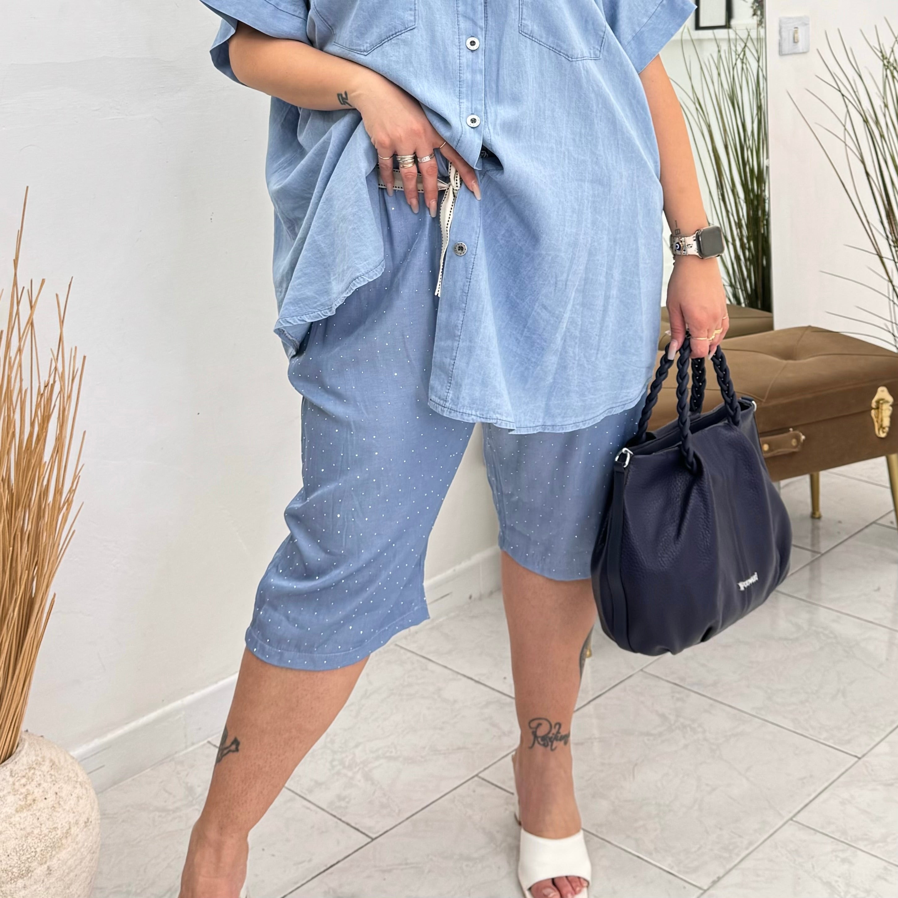 Bermuda Chic Strass