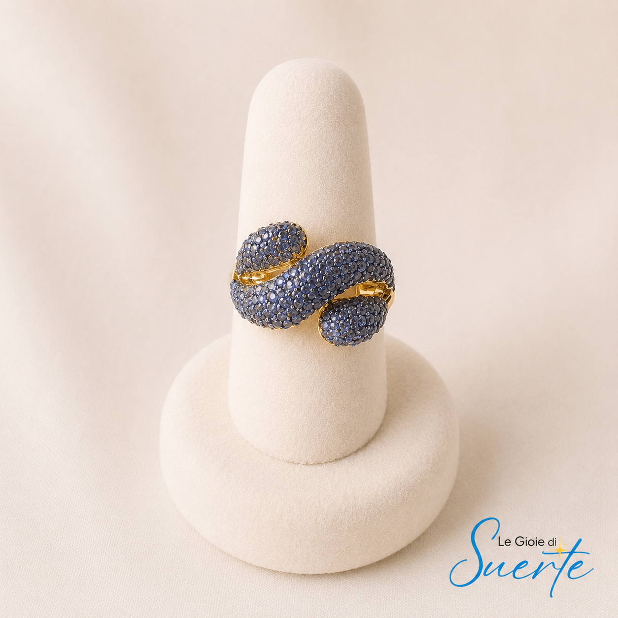 Anello Nodo Blu Notte