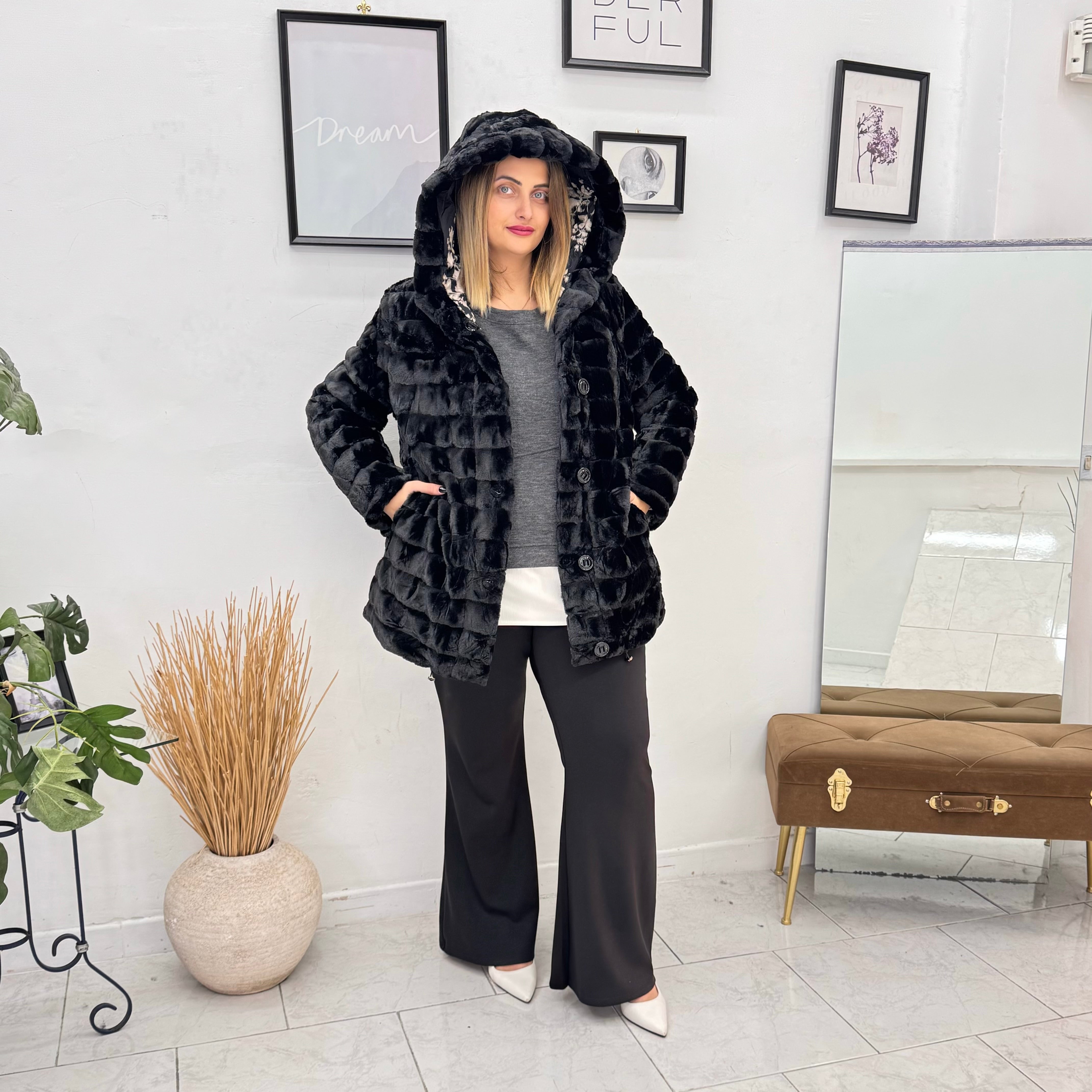 Pellicciotto Black&White Double-face