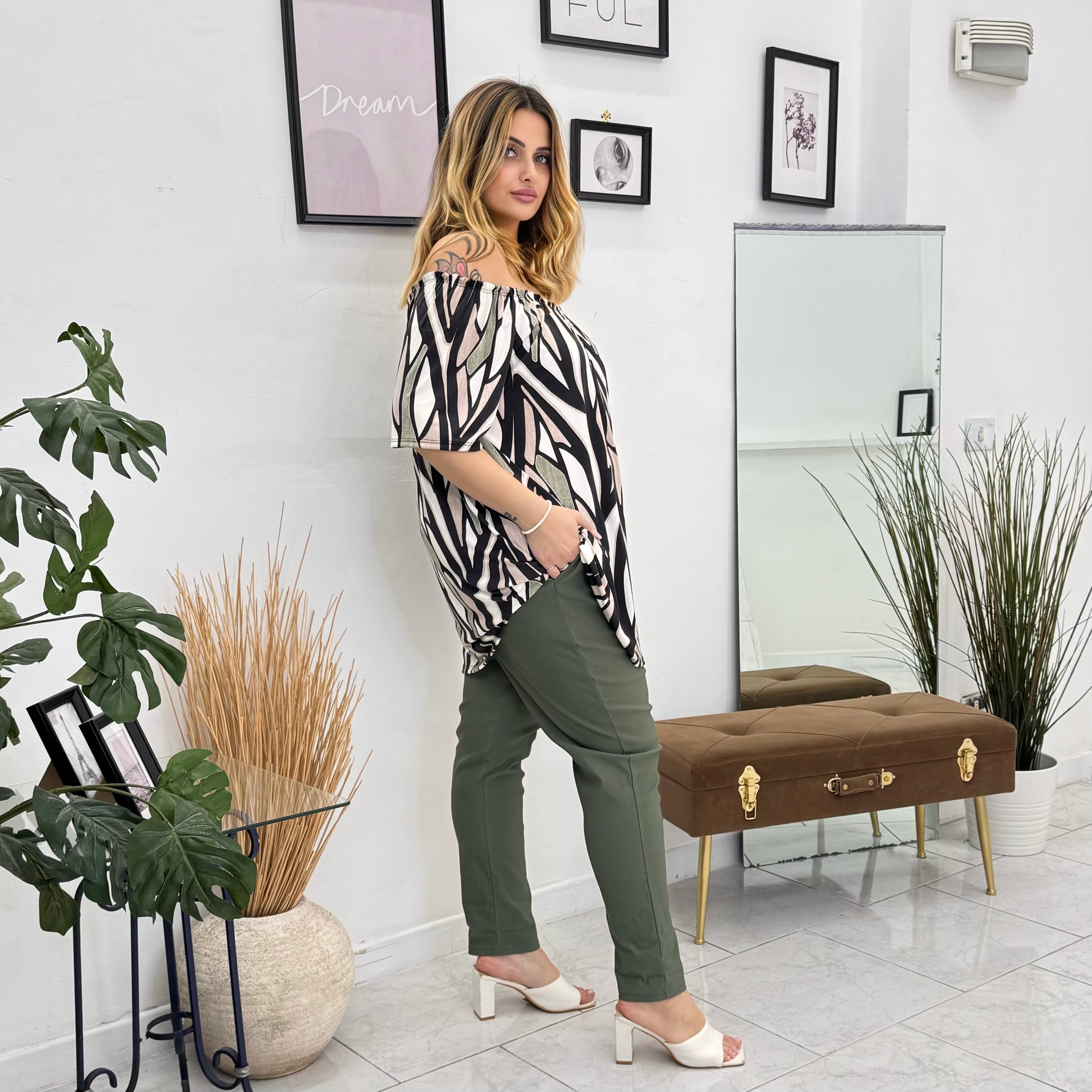 TOTAL LOOK MANOLA NERO/VERDE