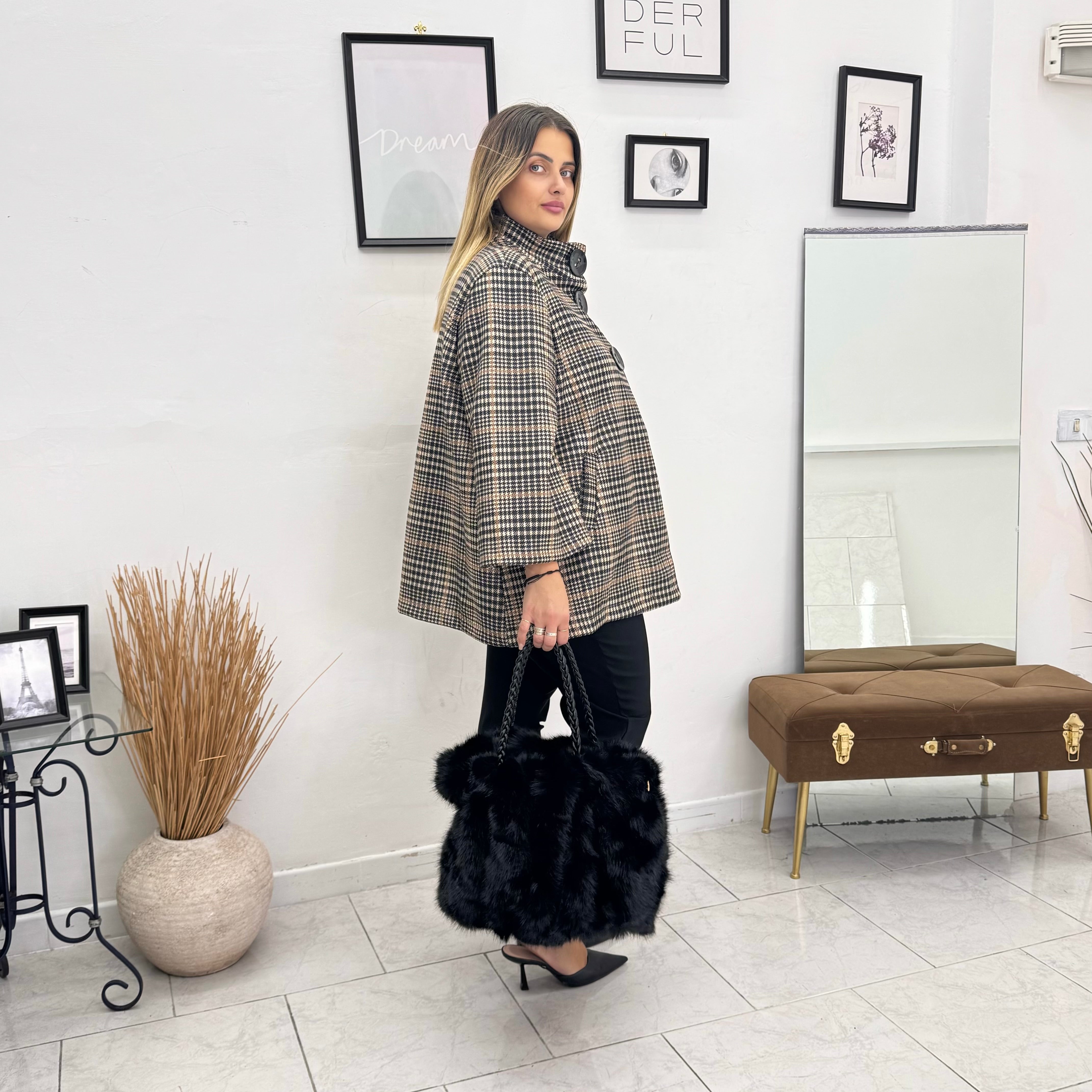 GIACCA BOTTON TARTAN