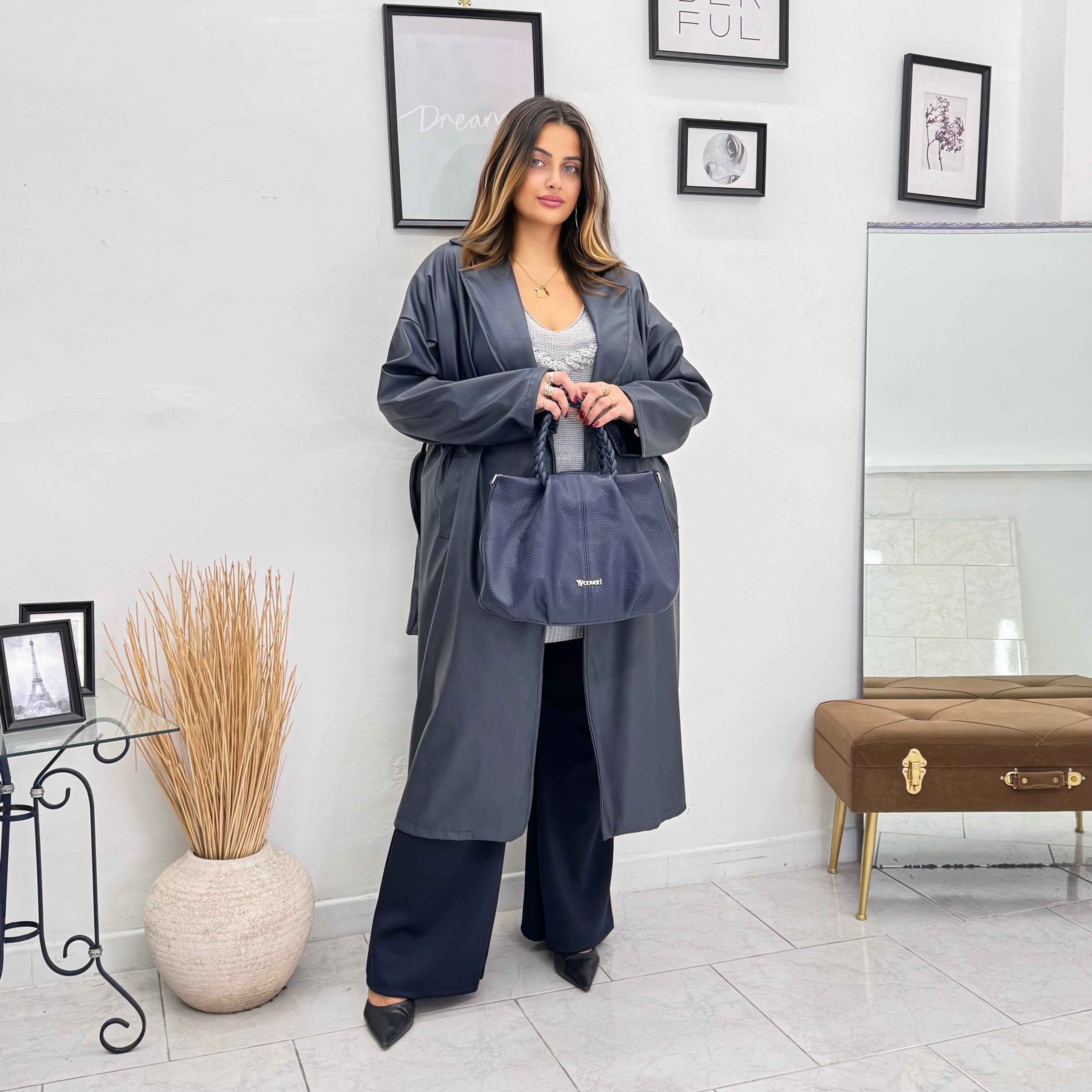 Trench in Ecopelle Giada