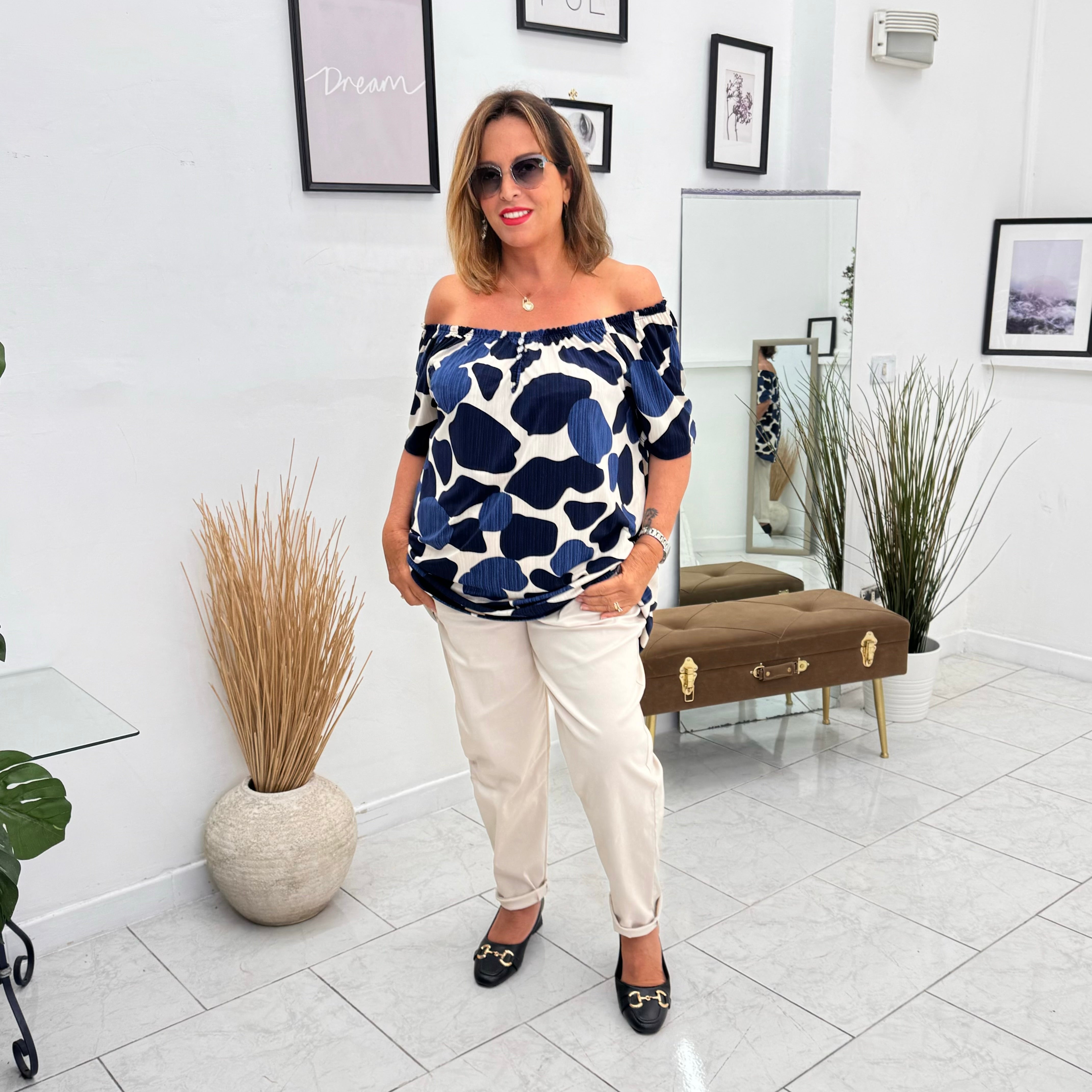 TOTAL LOOK MANOLA BLU/BEIGE