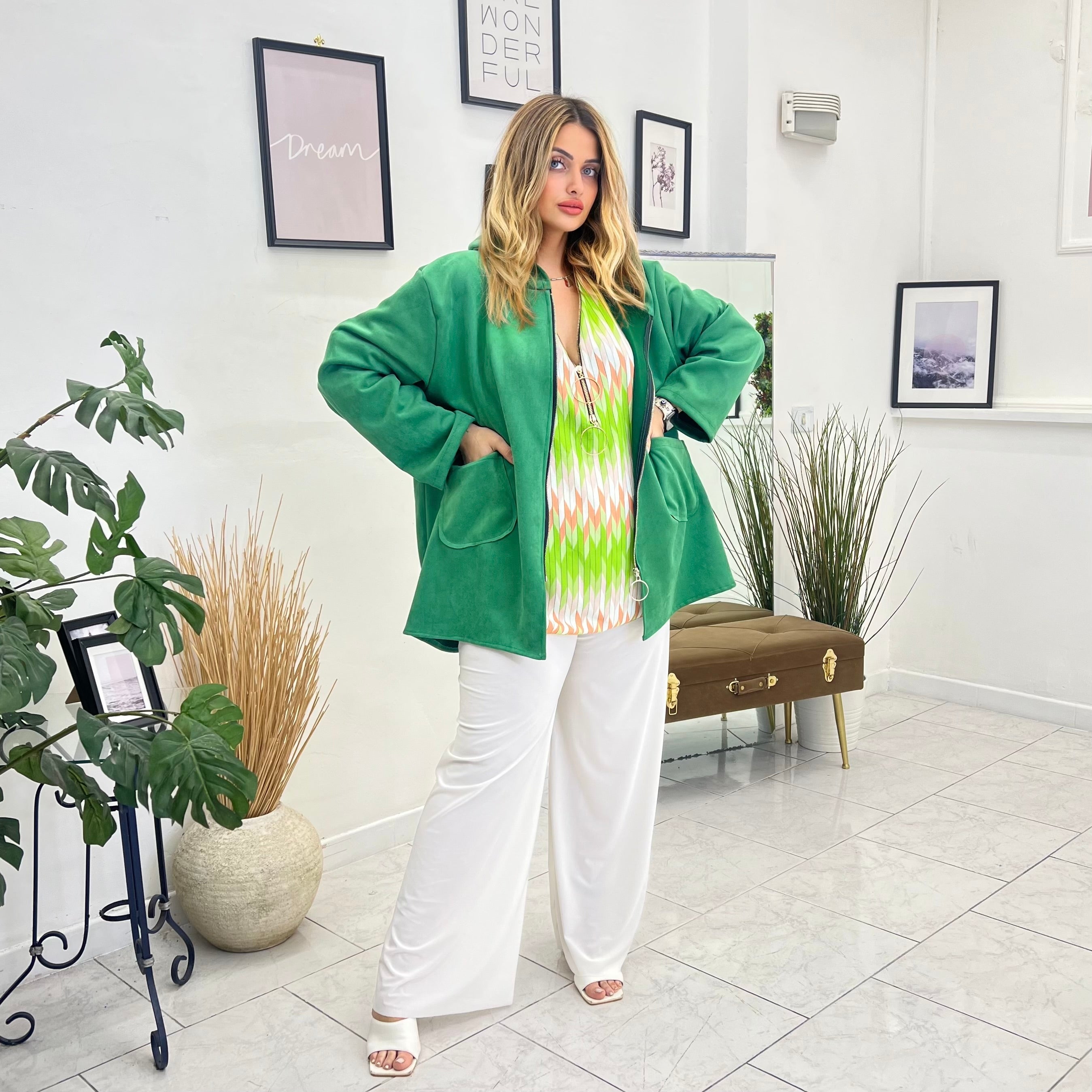 TOTAL  LOOK ANGELICA 3 PEZZI VERDE