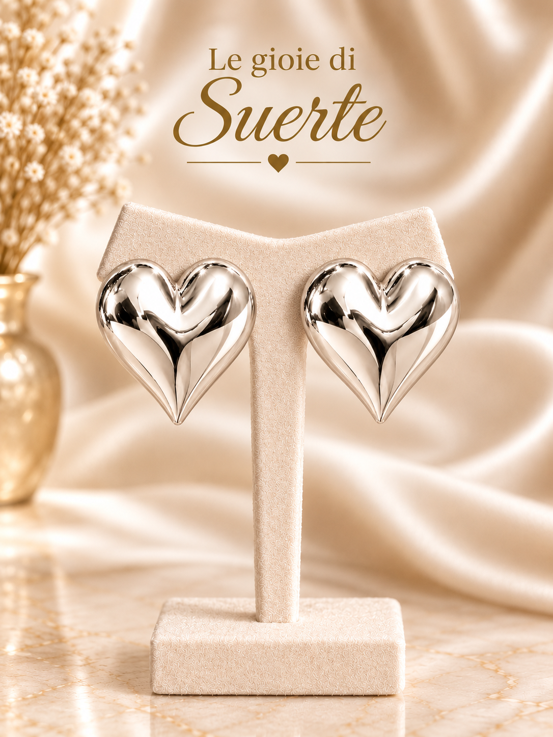 Orecchini heart argento