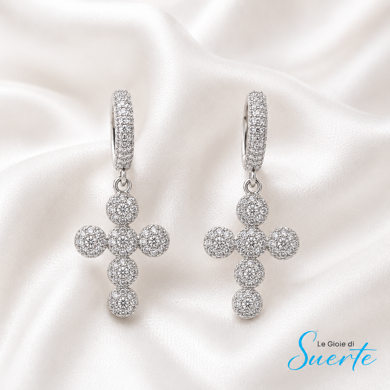 Orecchini Cross Shine Silver