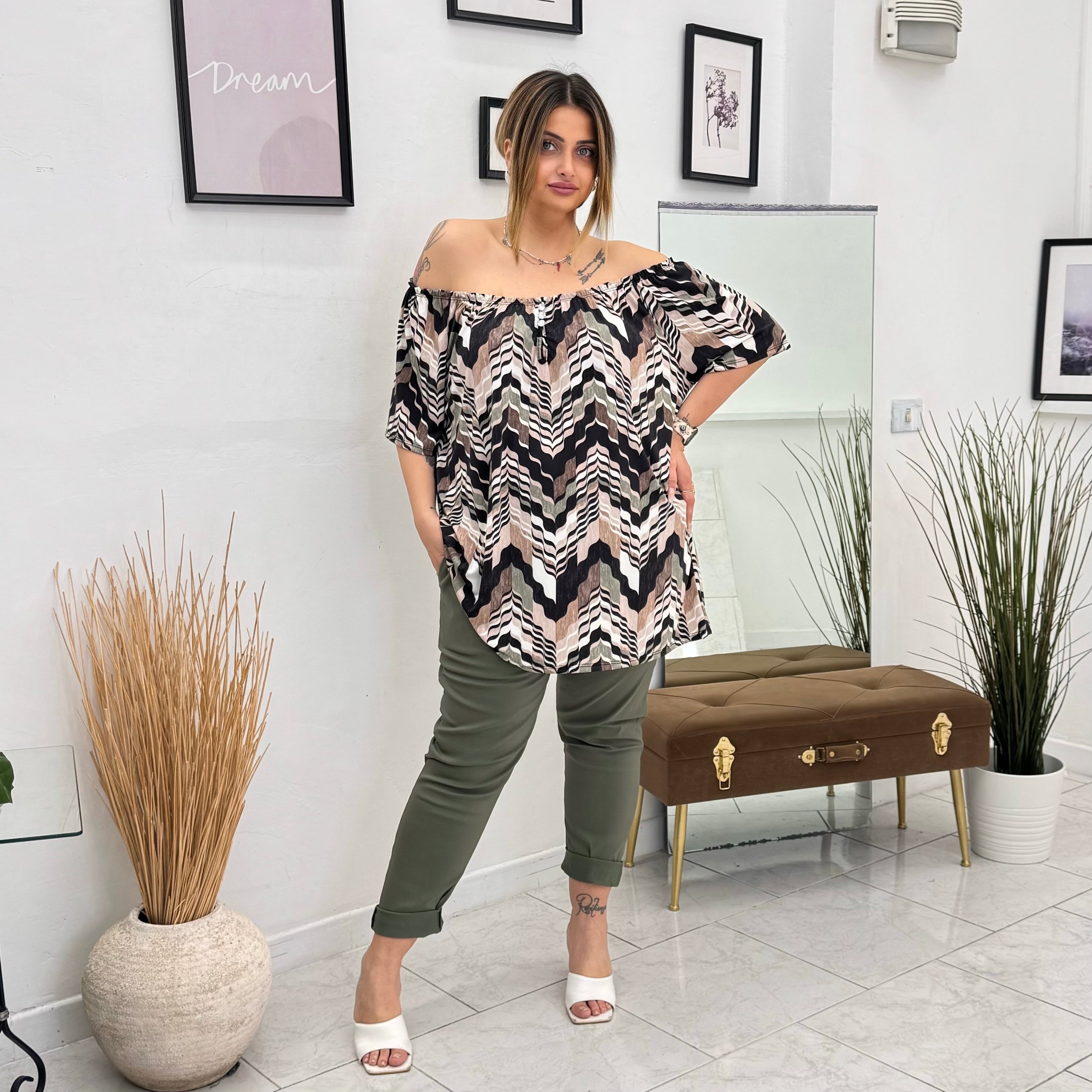 TOTAL LOOK MANOLA NERO/VERDE